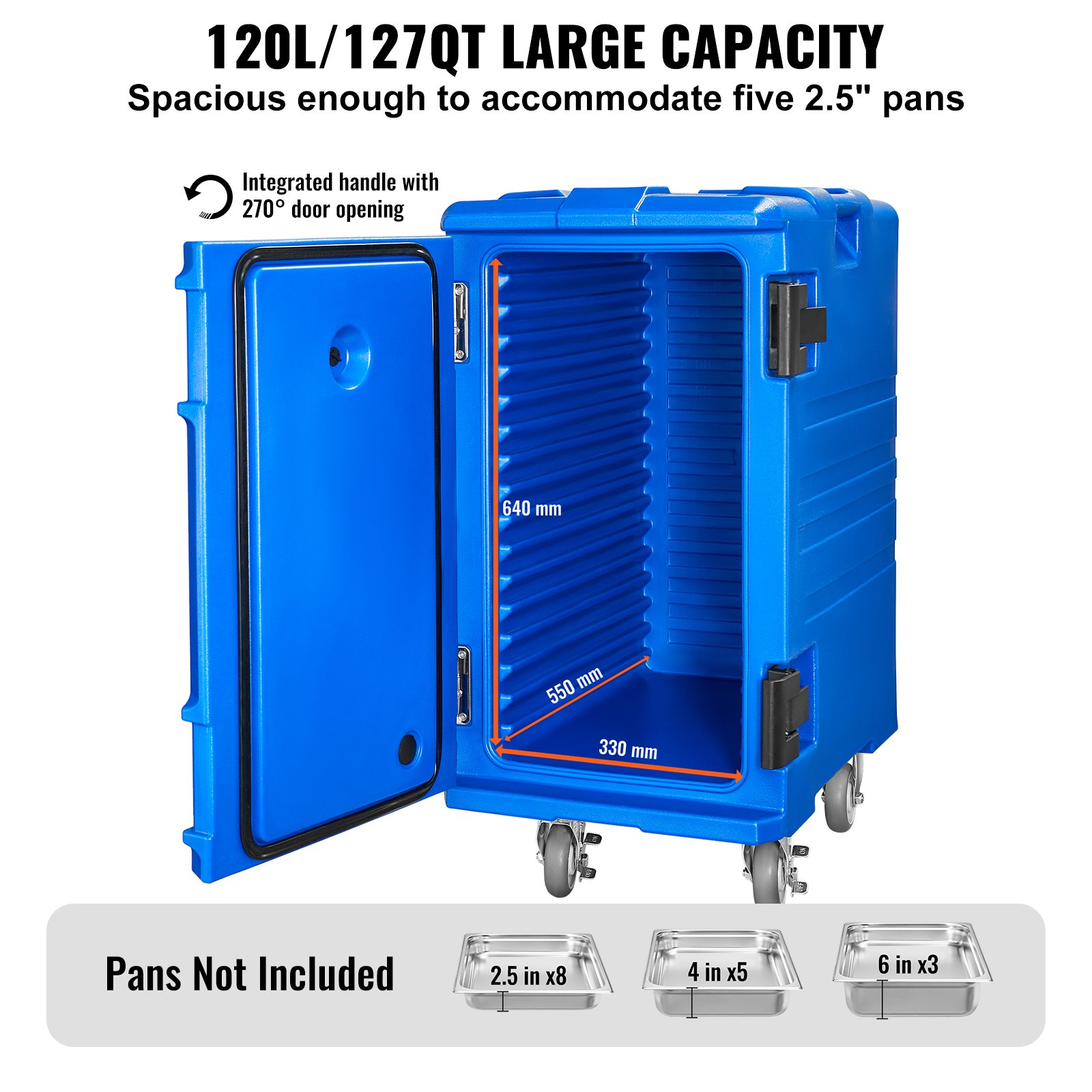 VEVOR Insulated Food Carrier Stackable Catering Dishbox 120L Chafing Dish VEVOR Insulated Food Carrier Stackable Catering Dishbox 120L Chafing Dish