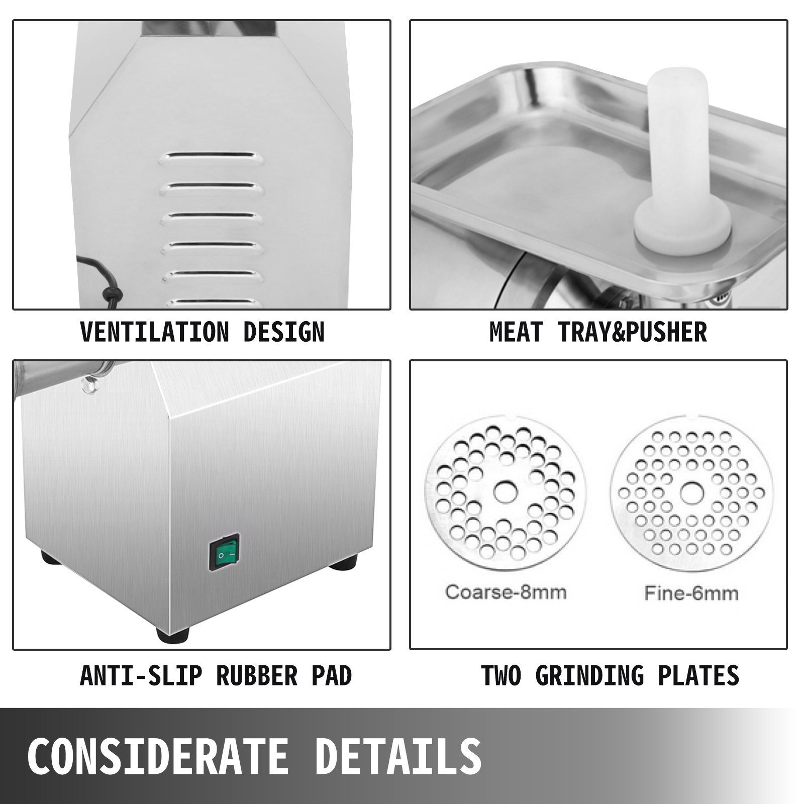 VEVOR Ηλεκτρικός Μύλος Κρεατομηχανής 850W Μηχανή κιμά 190 r/min Λουκάνικο Εμπορικό από ανοξείδωτο ατσάλι Μηχάνημα λείανσης τροφίμων Ηλεκτρικό μηχάνημα κιμά για εργαλείο οικιακής κουζίνας VEVOR Ηλεκτρικός Μύλος Κρεατομηχανής 850W Μηχανή κιμά 190 r/min Λουκάνικο Εμπορικό από ανοξείδωτο ατσάλι Μηχάνημα λείανσης τροφίμων Ηλεκτρικό μηχάνημα κιμά για εργαλείο οικιακής κουζίνας