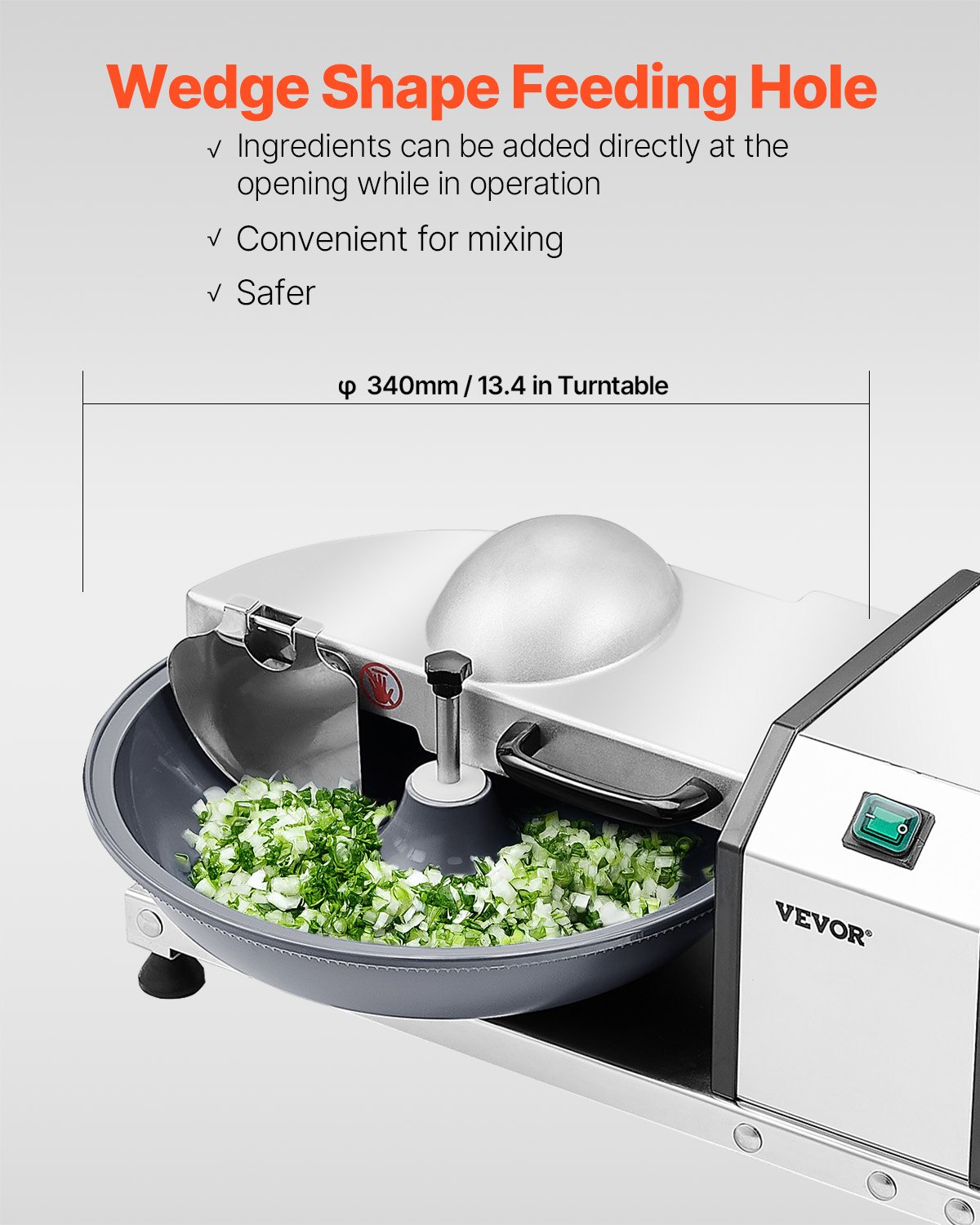 VEVOR Επεξεργαστής Τροφίμων Vegetable Chopper 3000RPM από ανοξείδωτο χάλυβα ποιότητας τροφίμων VEVOR Επεξεργαστής Τροφίμων Vegetable Chopper 3000RPM από ανοξείδωτο χάλυβα ποιότητας τροφίμων