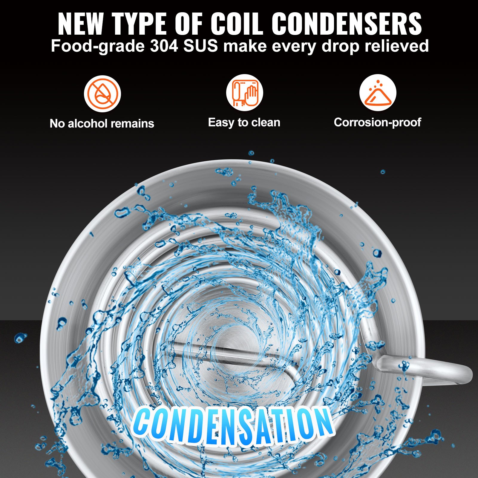 VEVOR 13 Gal 50L Water Distiller, Home Distillery Kit περιλαμβάνει σωλήνα 304 από ανοξείδωτο χάλυβα & κυκλοφορητή & ενσωματωμένο θερμόμετρο & θύρα εξάτμισης VEVOR 13 Gal 50L Water Distiller, Home Distillery Kit περιλαμβάνει σωλήνα 304 από ανοξείδωτο χάλυβα & κυκλοφορητή & ενσωματωμένο θερμόμετρο & θύρα εξάτμισης