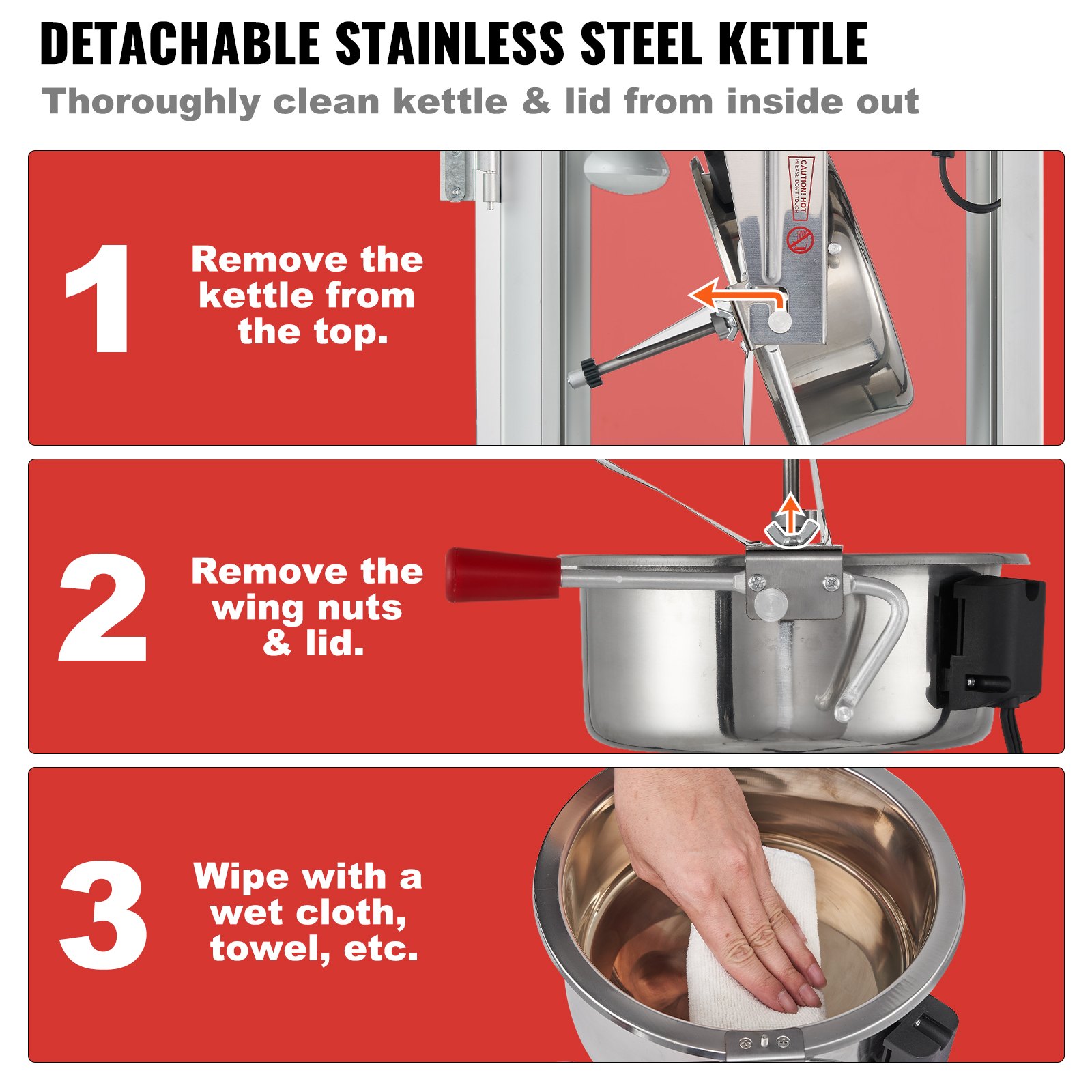 VEVOR Popcorn Popper Machine Countertop Popcorn Maker 1440W 12 Oz 80 Cups Red VEVOR Popcorn Popper Machine Countertop Popcorn Maker 1440W 12 Oz 80 Cups Red