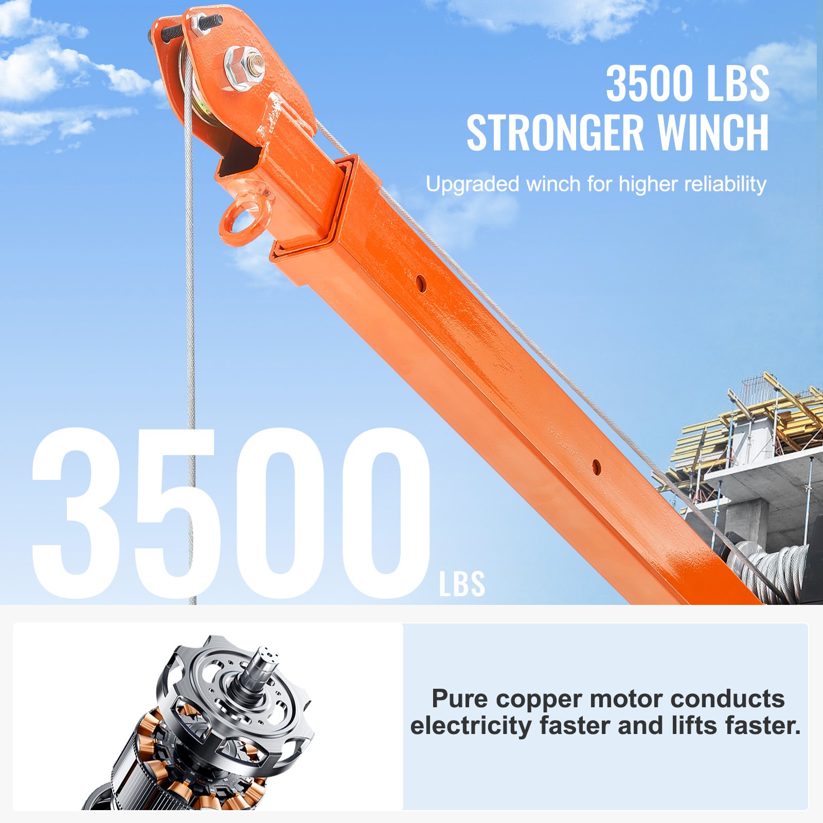 VEVOR Electric Pickup Truck Crane Hoist Crane 1100 lbs 360° Swivel Hoist Lift VEVOR Electric Pickup Truck Crane Hoist Crane 1100 lbs 360° Swivel Hoist Lift