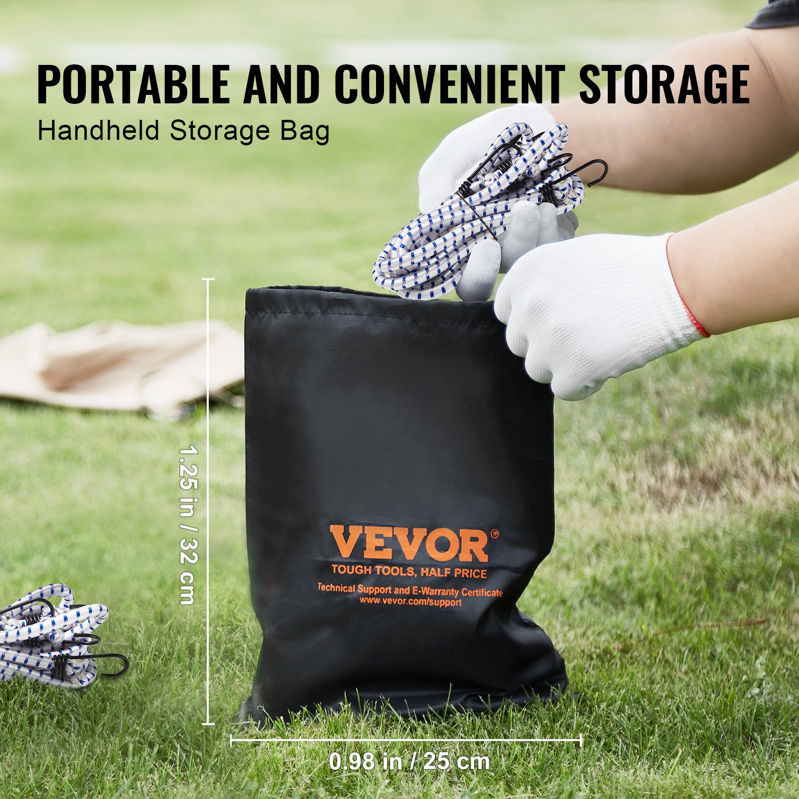 VEVOR 6 τμχ Κορδόνια Bungee με Α3 Ατσάλινους γάντζους 72" Ιμάντες Bungee βαρέως τύπου 12mm VEVOR 6 τμχ Κορδόνια Bungee με Α3 Ατσάλινους γάντζους 72" Ιμάντες Bungee βαρέως τύπου 12mm