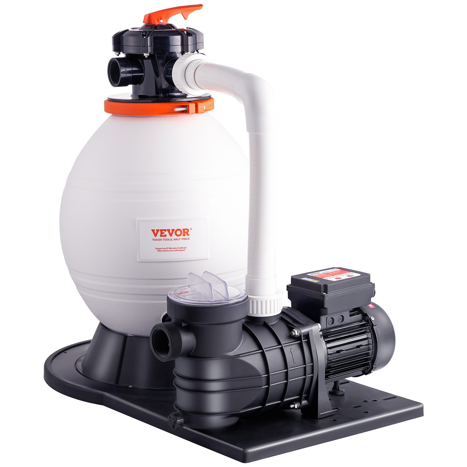 Vevor Sand Filter Pump Above Ground 1,14hp 850w Power 16-inch Sand Filter Tank 18000 L/h Ρυθμός ροής 18000 L/h Σύστημα Αντλίας Πισίνας &amp; Φίλτρα Combo Σετ με βαλβίδα πολλαπλών θυρών 6 κατευθύνσεων και καλάθι φίλτρου, για οικιακές και εμπορικές πισίνες