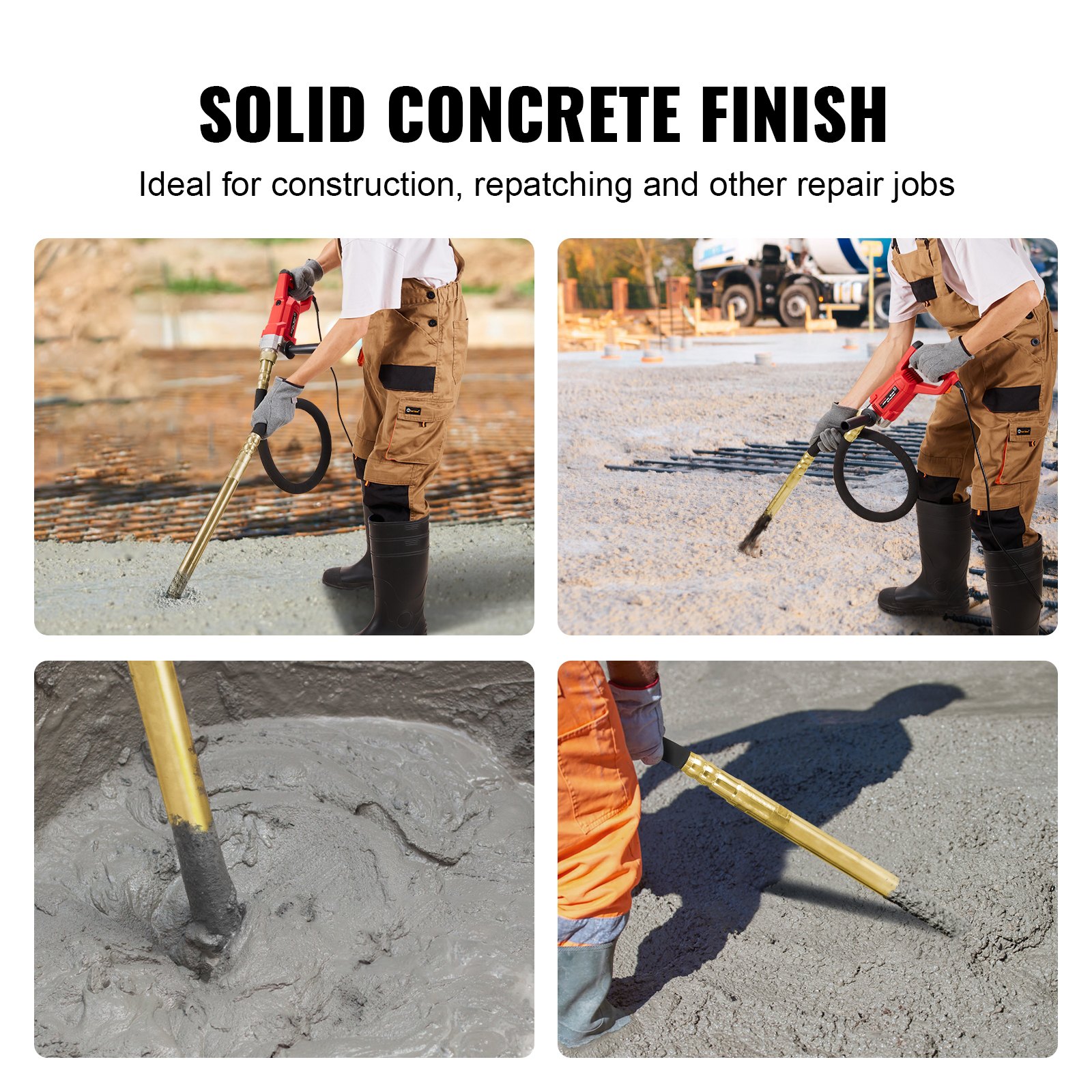 VEVOR Handheld Electric Concrete Vibrator 800W 1,5M Shaft Remover Air Bubble VEVOR Handheld Electric Concrete Vibrator 800W 1,5M Shaft Remover Air Bubble