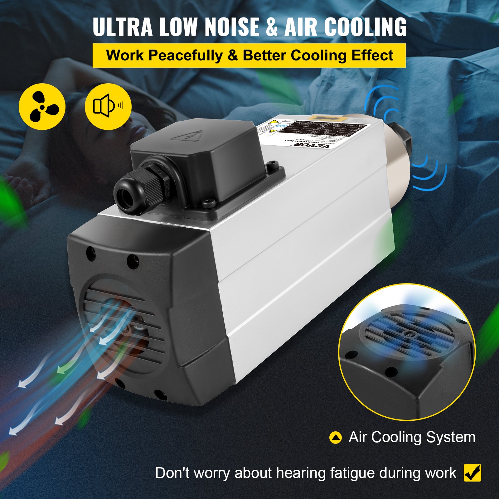 Αερόψυκτος κινητήρας ατράκτου VEVOR 3.0KW 220V CNC Αερόψυκτος άξονας κινητήρας για φρέζα χάραξης CNC Αερόψυκτος κινητήρας ατράκτου VEVOR 3.0KW 220V CNC Αερόψυκτος άξονας κινητήρας για φρέζα χάραξης CNC