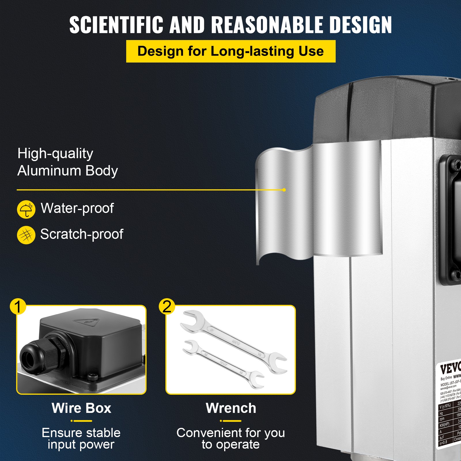 Αερόψυκτος κινητήρας ατράκτου VEVOR 3.0KW 220V CNC Αερόψυκτος άξονας κινητήρας για φρέζα χάραξης CNC Αερόψυκτος κινητήρας ατράκτου VEVOR 3.0KW 220V CNC Αερόψυκτος άξονας κινητήρας για φρέζα χάραξης CNC