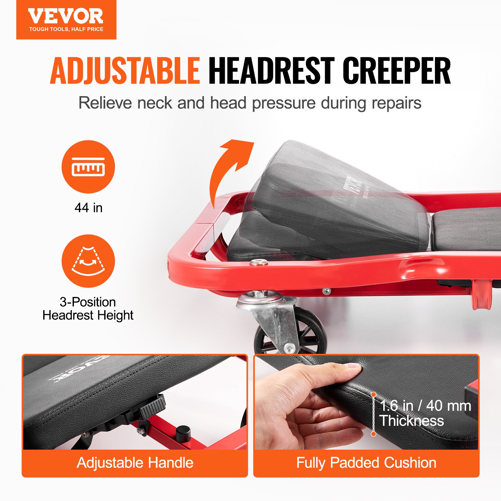 VEVOR 44 σε Mechanic Garage Creeper 300 lbs Capacity Automotive Rolling Creeper VEVOR 44 σε Mechanic Garage Creeper 300 lbs Capacity Automotive Rolling Creeper