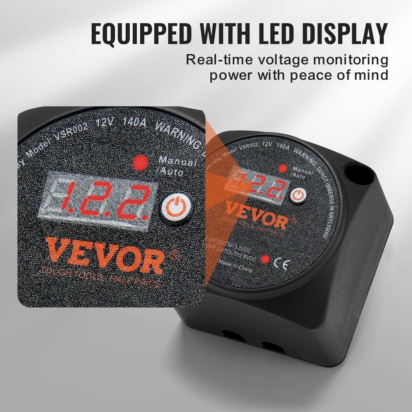 VEVOR Split Charge Relay Voltage Sense Relay 12V 140A Dual Battery Isolator