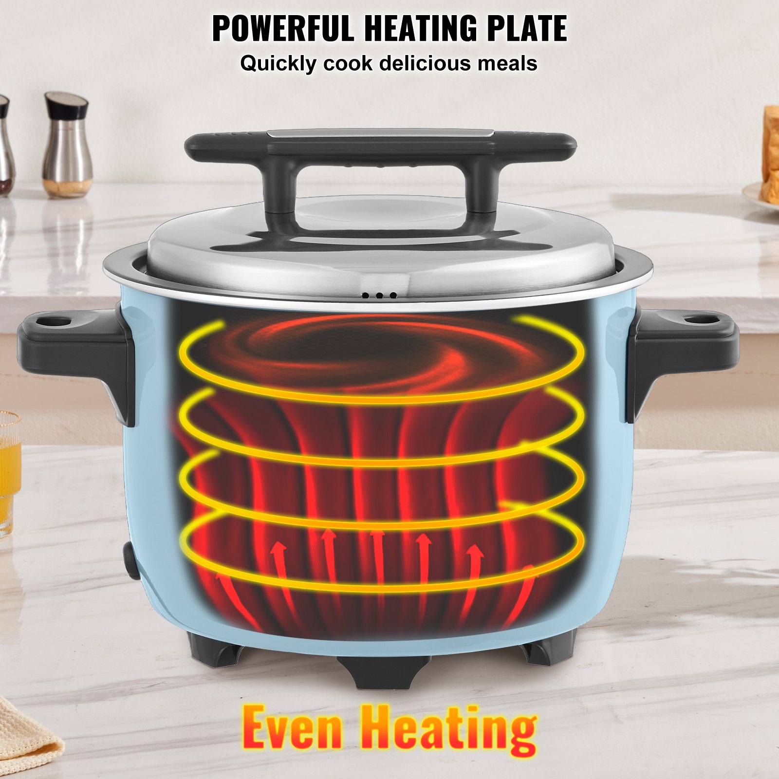 VEVOR Εμπορική κουζίνα ρυζιού 40 φλιτζανιών Αντικολλητική κατσαρόλα 8 λίτρων 24 ωρών Keep Warm Restaurant VEVOR Εμπορική κουζίνα ρυζιού 40 φλιτζανιών Αντικολλητική κατσαρόλα 8 λίτρων 24 ωρών Keep Warm Restaurant