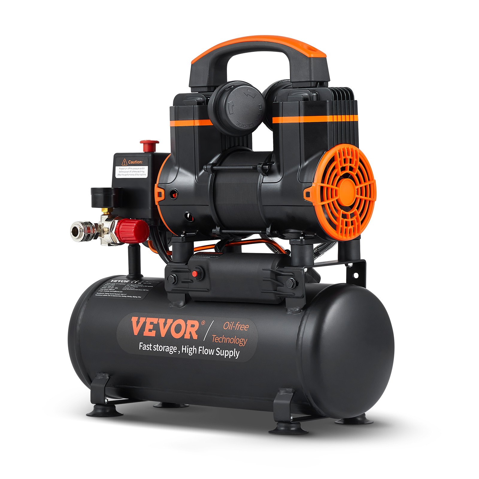 VEVOR αεροσυμπιεστής 2,1 γαλόνι 900W 2,2 CFM@ 90PSI 70 dB εξαιρετικά αθόρυβο λάδι δωρεάν VEVOR αεροσυμπιεστής 2,1 γαλόνι 900W 2,2 CFM@ 90PSI 70 dB εξαιρετικά αθόρυβο λάδι δωρεάν