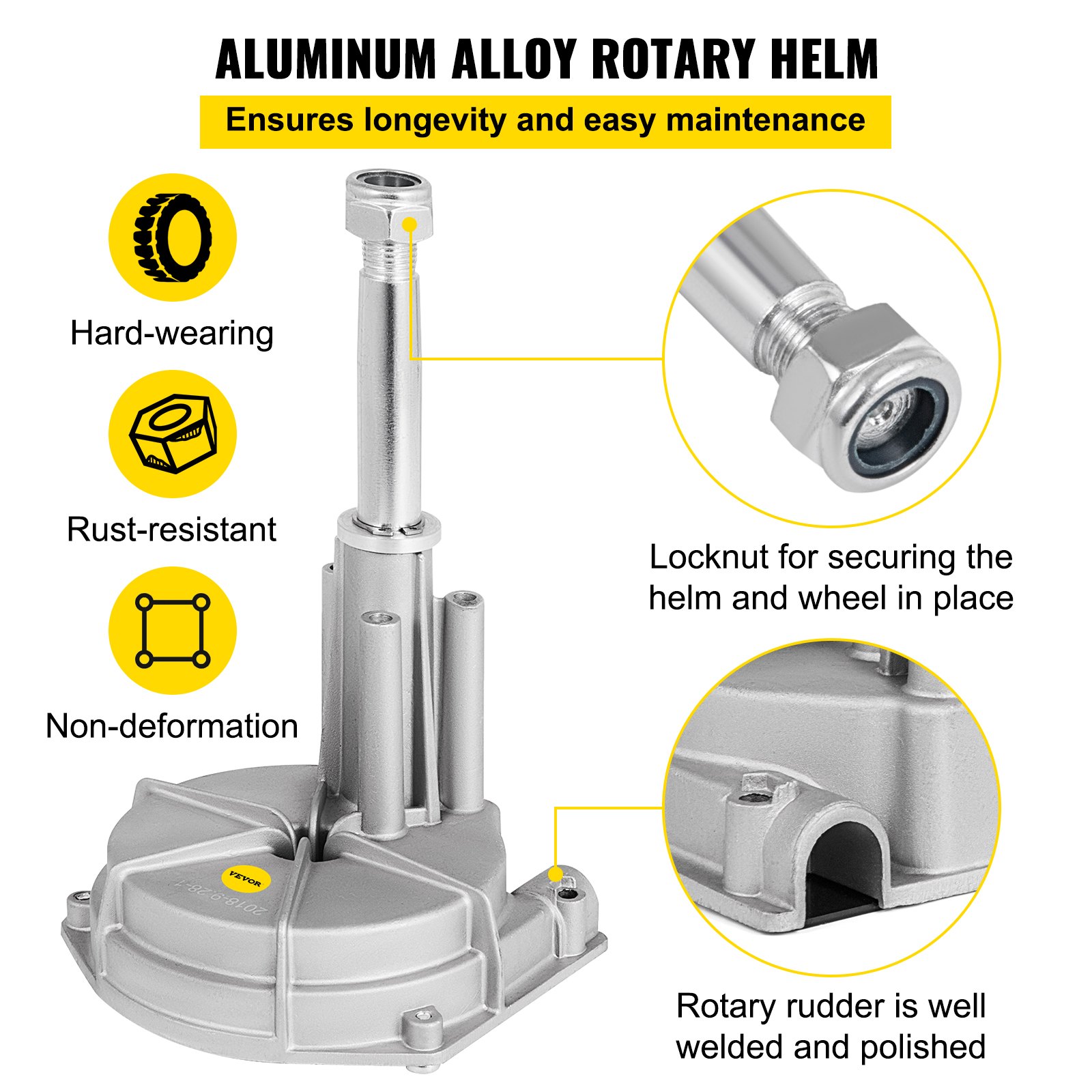 VEVOR Εξωλέμβιο σύστημα διεύθυνσης 15\' Εξωλέμβιο σύστημα διεύθυνσης 15 πόδια Σκάφος Steering Cable with 13\" Wheel Durable Marine Steering System VEVOR Εξωλέμβιο σύστημα διεύθυνσης 15\' Εξωλέμβιο σύστημα διεύθυνσης 15 πόδια Σκάφος Steering Cable with 13\" Wheel Durable Marine Steering System