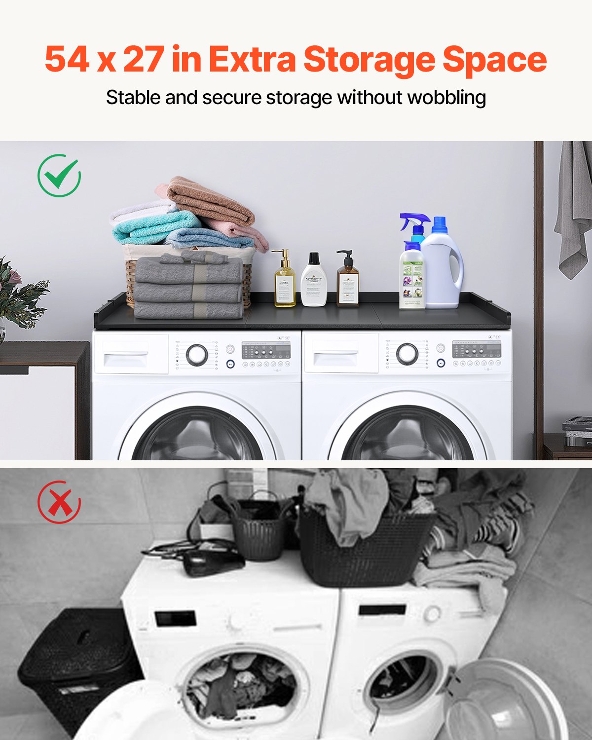 VEVOR 3 Panels Πλυντήριο Στεγνωτήριο Πάγκος 54"x27" Ξύλινο Πλυντήριο Στεγνωτήριο Κάλυμμα Μαύρο VEVOR 3 Panels Πλυντήριο Στεγνωτήριο Πάγκος 54"x27" Ξύλινο Πλυντήριο Στεγνωτήριο Κάλυμμα Μαύρο