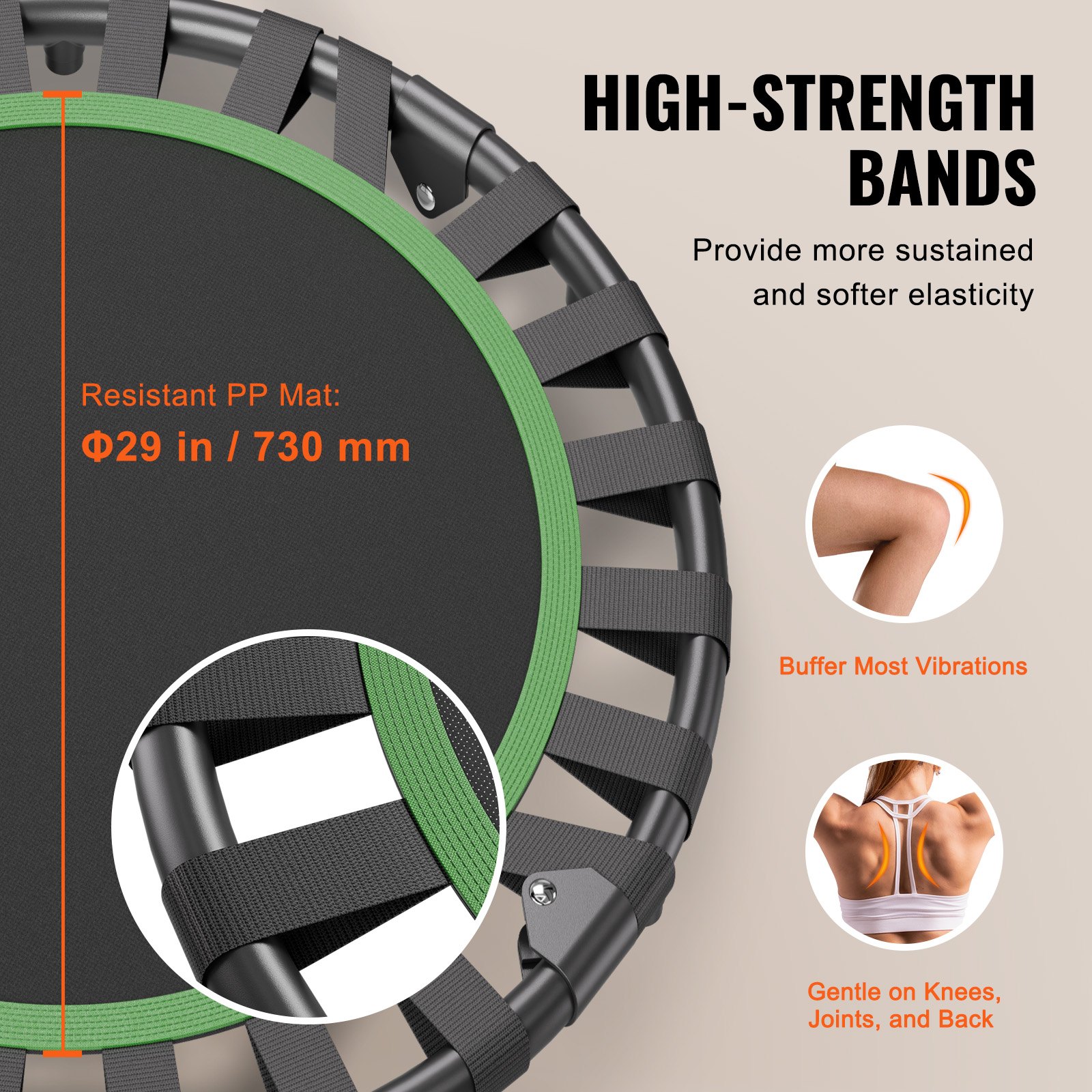 VEVOR 36" Πτυσσόμενο Mini Fitness Trampoline Adults Indoor Exercise Rebounder VEVOR 36" Πτυσσόμενο Mini Fitness Trampoline Adults Indoor Exercise Rebounder