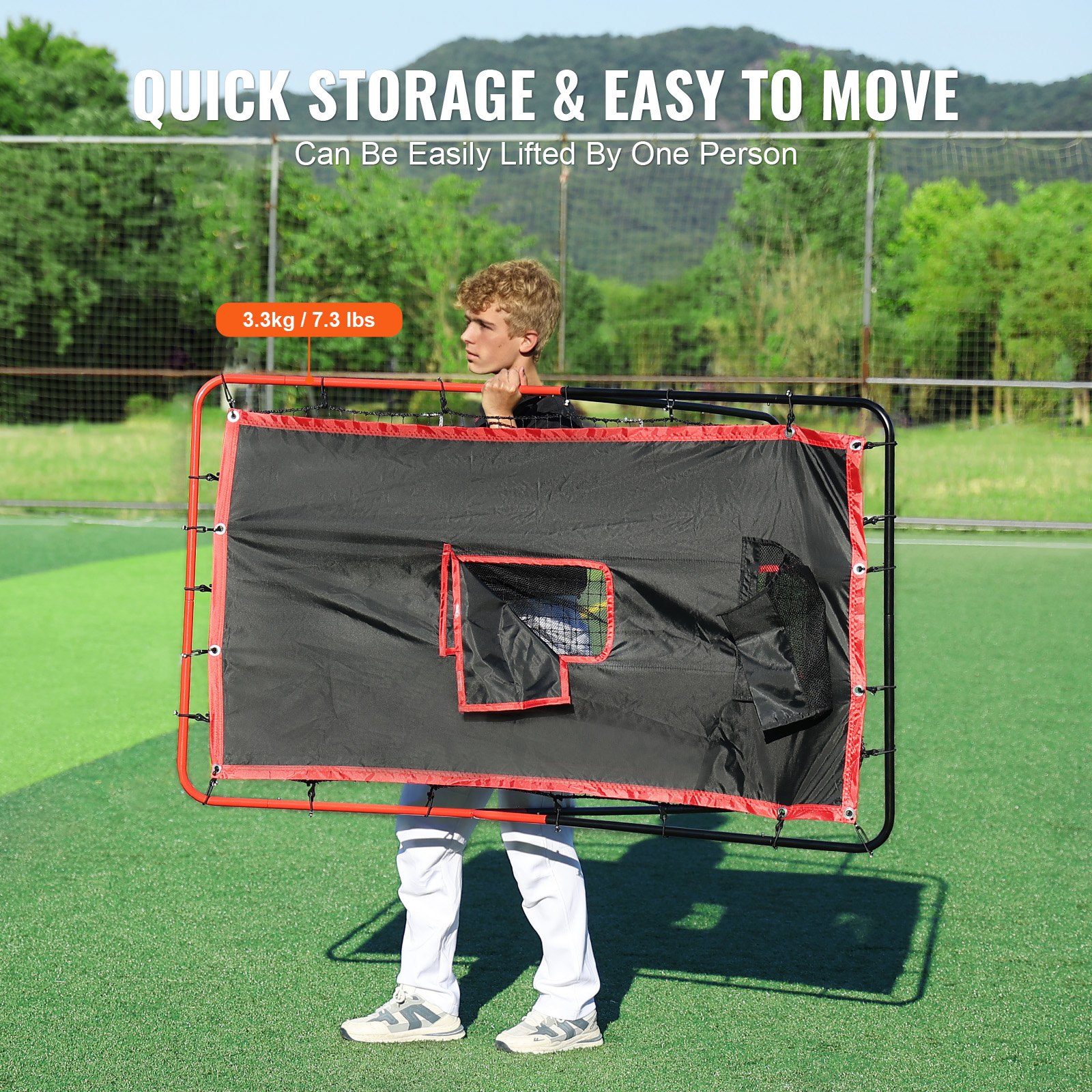 VEVOR Baseball And Softball Rebounder Net 3x4,5 ft 2-in-1 Switch Hitter Pitch VEVOR Baseball And Softball Rebounder Net 3x4,5 ft 2-in-1 Switch Hitter Pitch