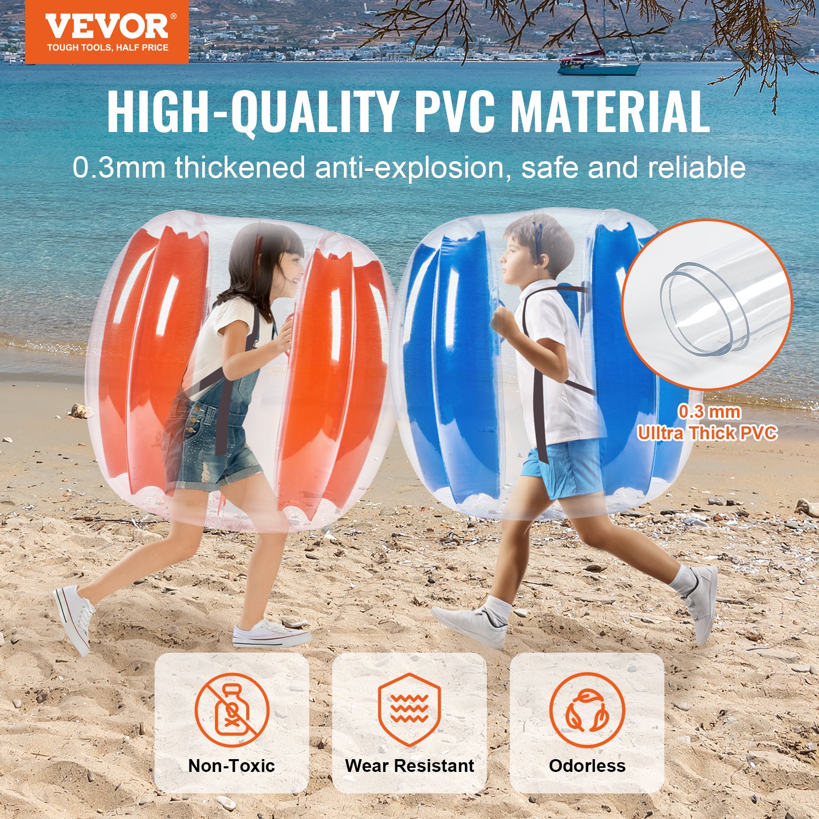 Φουσκωτές μπάλες προφυλακτήρα VEVOR 2-pack, 3FT/0,9M Body Sumo Zorb Balls για παιδιά και εφήβους, Ανθεκτικές μπάλες με φούσκα ανθρώπινου χάμστερ PVC για ομαδικό παιχνίδι σε εξωτερικούς χώρους, παιχνίδια προφυλακτήρα Bopper για παιδική χαρά, αυλή, πάρκο Φουσκωτές μπάλες προφυλακτήρα VEVOR 2-pack, 3FT/0,9M Body Sumo Zorb Balls για παιδιά και εφήβους, Ανθεκτικές μπάλες με φούσκα ανθρώπινου χάμστερ PVC για ομαδικό παιχνίδι σε εξωτερικούς χώρους, παιχνίδια προφυλακτήρα Bopper για παιδική χαρά, αυλή, πάρκο