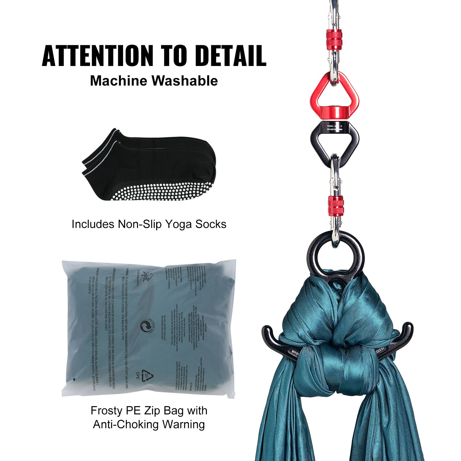 VEVOR Aerial Silk & Yoga Swing, 8,7 Yards, Aerial Yoga Hammock Kit με 100gsm Nylon Fabric, Full Rigging Hardware & Easy Set-up Guide, Antigravity Flying for All Levels Fitness Bodybuilding, Green VEVOR Aerial Silk & Yoga Swing, 8,7 Yards, Aerial Yoga Hammock Kit με 100gsm Nylon Fabric, Full Rigging Hardware & Easy Set-up Guide, Antigravity Flying for All Levels Fitness Bodybuilding, Green