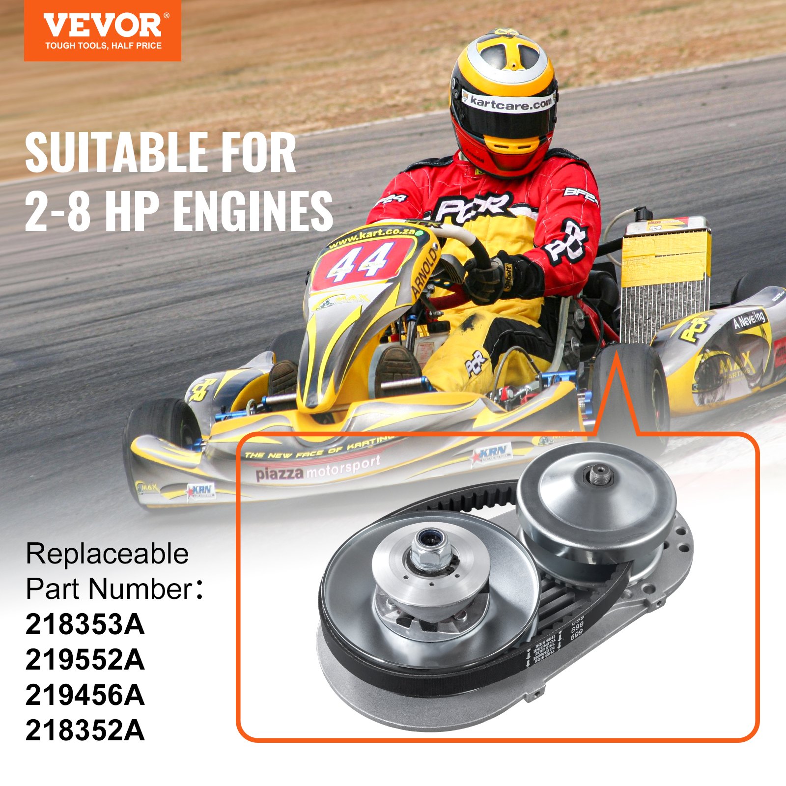 VEVOR 2000 RPM Συμπλέκτης μετάδοσης κίνησης Ανθεκτικός συμπλέκτης με κινητήρα 2-8 HP και ελαστικό ιμάντα VEVOR 2000 RPM Συμπλέκτης μετάδοσης κίνησης Ανθεκτικός συμπλέκτης με κινητήρα 2-8 HP και ελαστικό ιμάντα