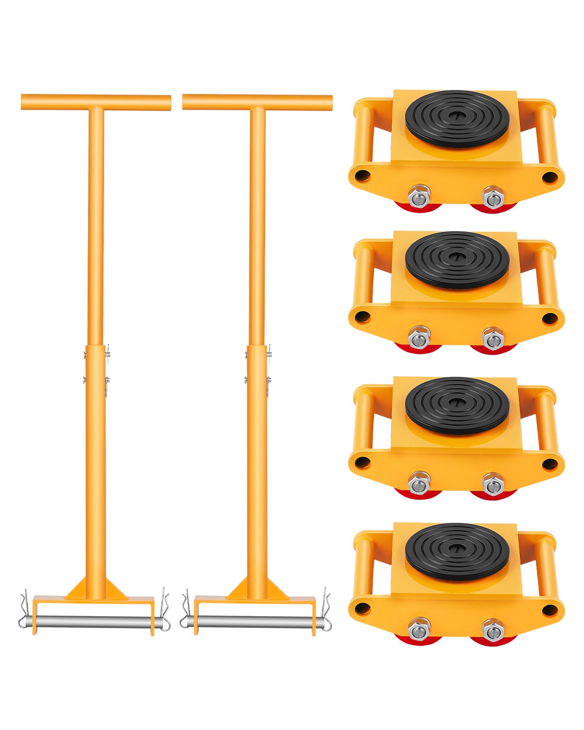 VEVOR Machine Skate 13228 lbs 6T Machinery Skate Dolly με λαβή περιστροφή 360°