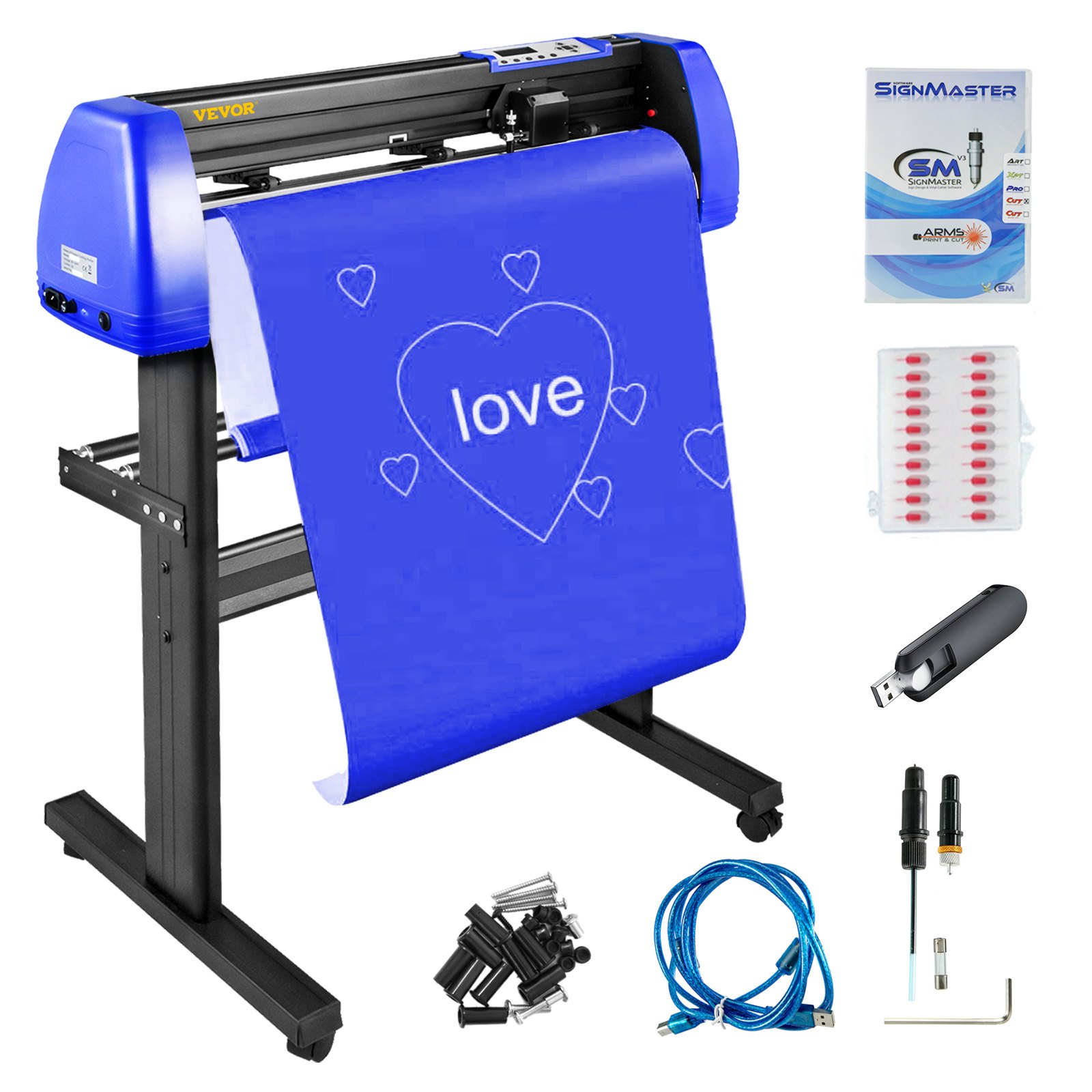 VEVOR Vinyl Cutter 720mm Vinyl Cutter Machine Maximum Paper Feed 28inch Vinyl Plotter Cutter Machine με στιβαρή βάση δαπέδου ρυθμιζόμενη δύναμη και ταχύτητα για την κατασκευή επιγραφών Vinyl Plotter VEVOR Vinyl Cutter 720mm Vinyl Cutter Machine Maximum Paper Feed 28inch Vinyl Plotter Cutter Machine με στιβαρή βάση δαπέδου ρυθμιζόμενη δύναμη και ταχύτητα για την κατασκευή επιγραφών Vinyl Plotter