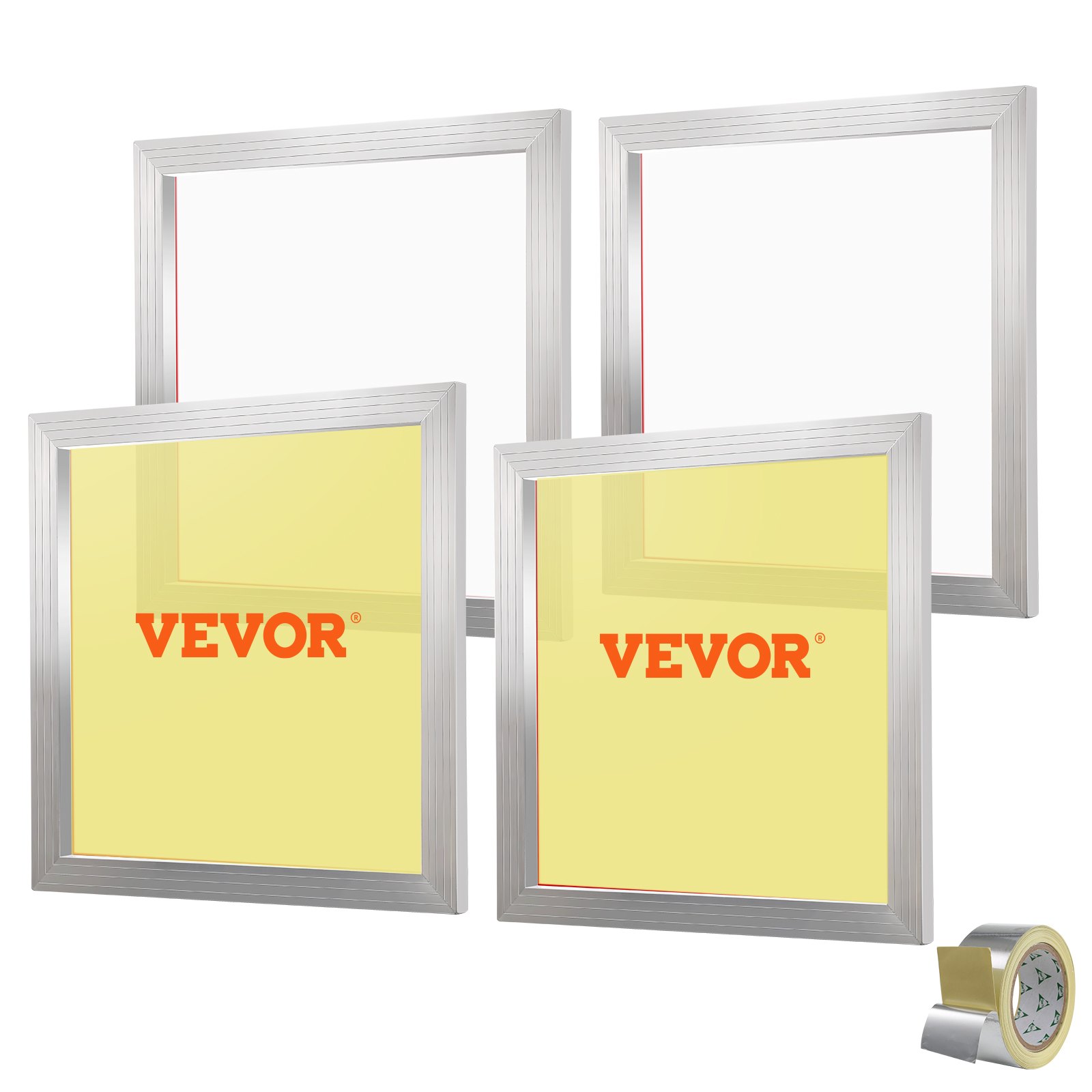 VEVOR Screen Printing Kit Μεταξωτό Πλαίσιο Μεταξοτυπίας 20x20in 110 Count Mesh 4 τμχ VEVOR Screen Printing Kit Μεταξωτό Πλαίσιο Μεταξοτυπίας 20x20in 110 Count Mesh 4 τμχ