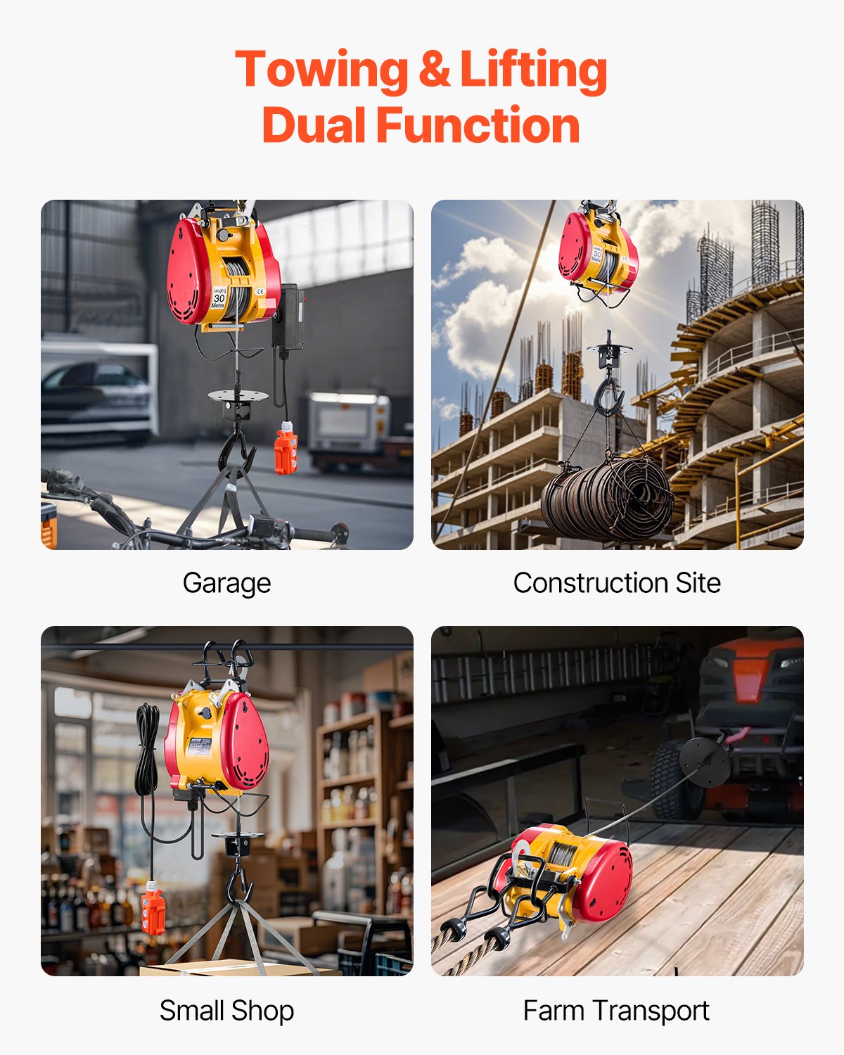 VEVOR 2-σε-1 φορητό ηλεκτρικό βαρούλκο βαρούλκο 1100LBS Ενσύρματο/Ασύρματο Τηλεχειριστήριο VEVOR 2-σε-1 φορητό ηλεκτρικό βαρούλκο βαρούλκο 1100LBS Ενσύρματο/Ασύρματο Τηλεχειριστήριο