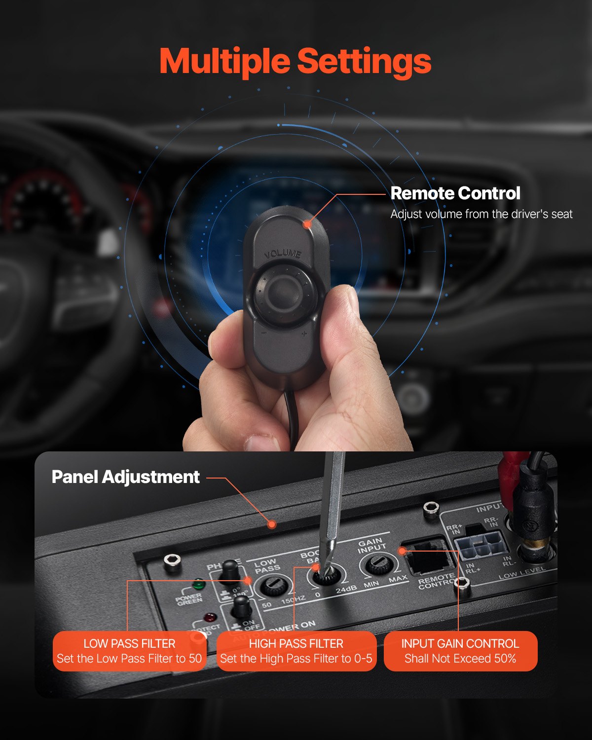 VEVOR 10" 440W υπογούφερ αυτοκινήτου κάτω από το κάθισμα με σύστημα υπογούφερ μπλε περιβάλλοντος φωτός VEVOR 10" 440W υπογούφερ αυτοκινήτου κάτω από το κάθισμα με σύστημα υπογούφερ μπλε περιβάλλοντος φωτός