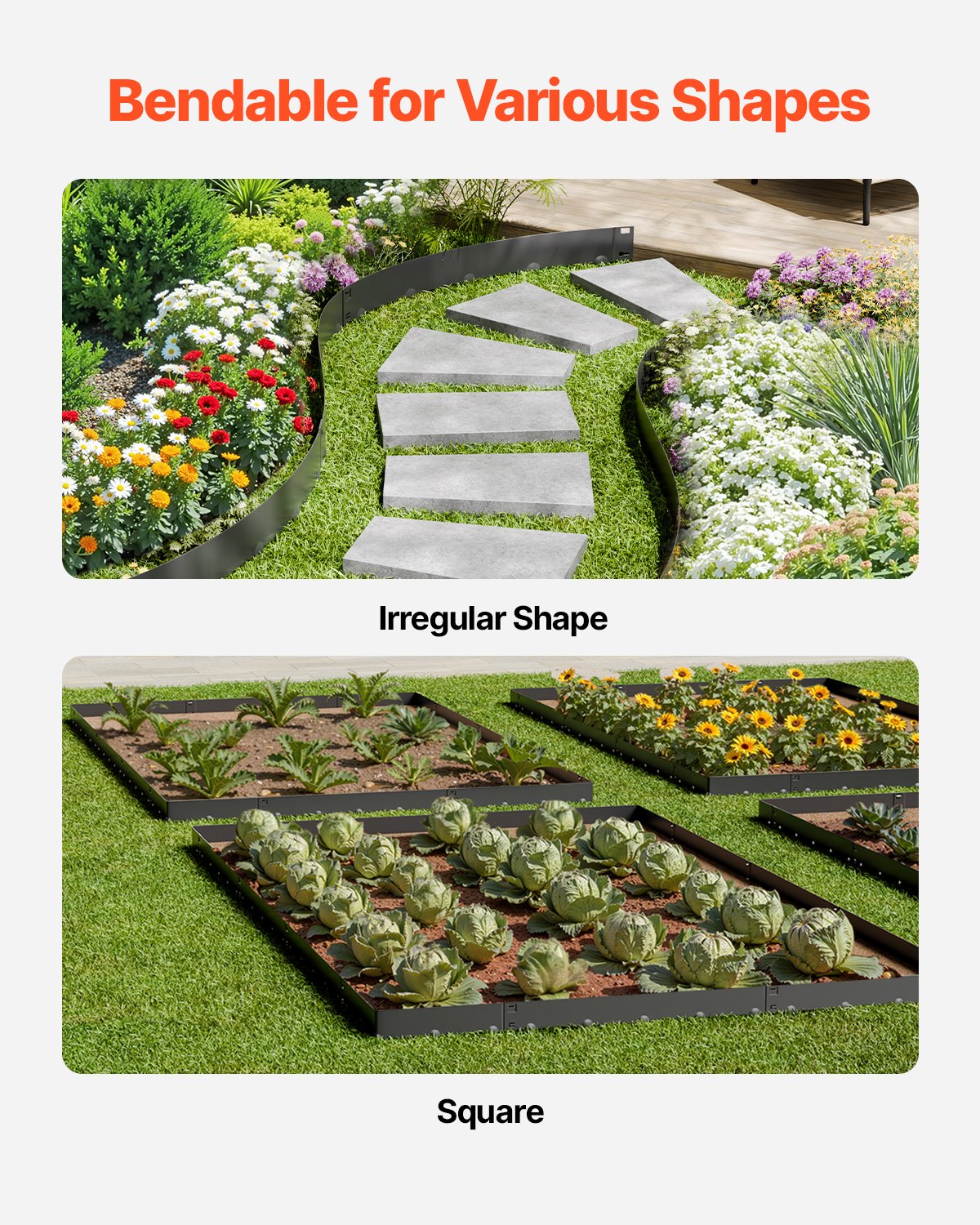 VEVOR Steel Landscape Edging 5 Packs 39 x 3 in Resistant στη σκουριά Pathway Divider VEVOR Steel Landscape Edging 5 Packs 39 x 3 in Resistant στη σκουριά Pathway Divider