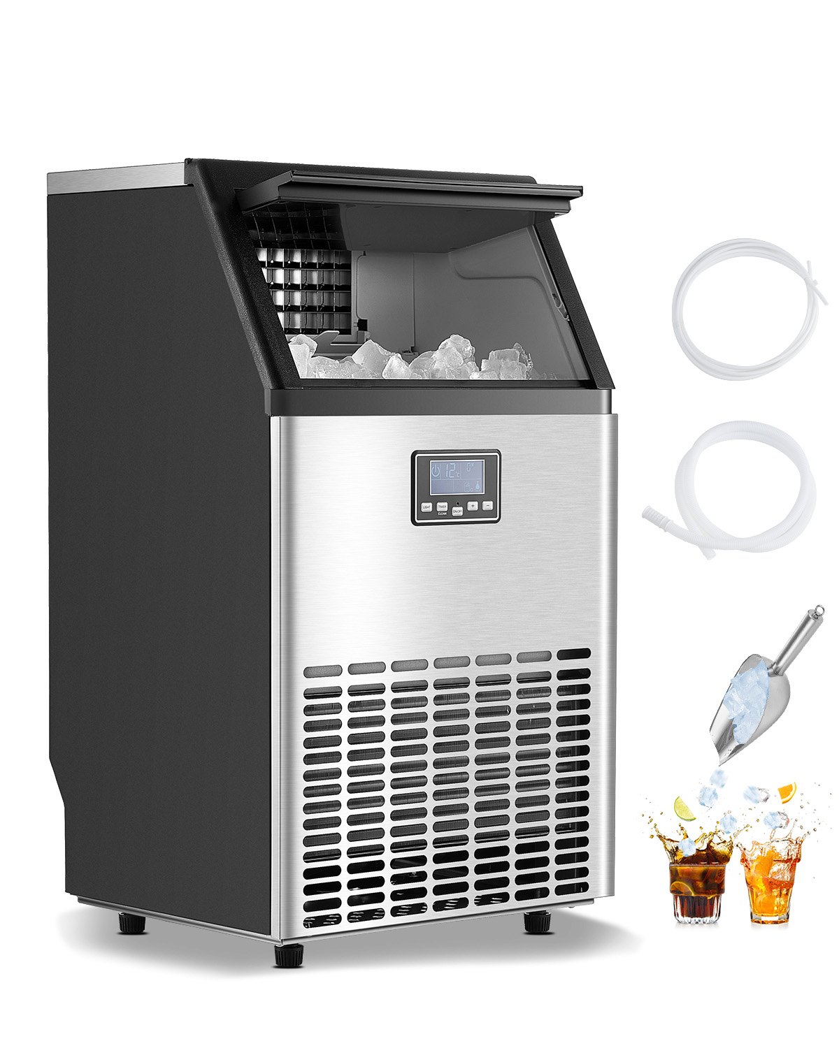 VEVOR Commercial Ice Maker Ανεξάρτητη Μηχανή Ντουλάπας 150lbs/24H 45 Ice Cubes VEVOR Commercial Ice Maker Ανεξάρτητη Μηχανή Ντουλάπας 150lbs/24H 45 Ice Cubes