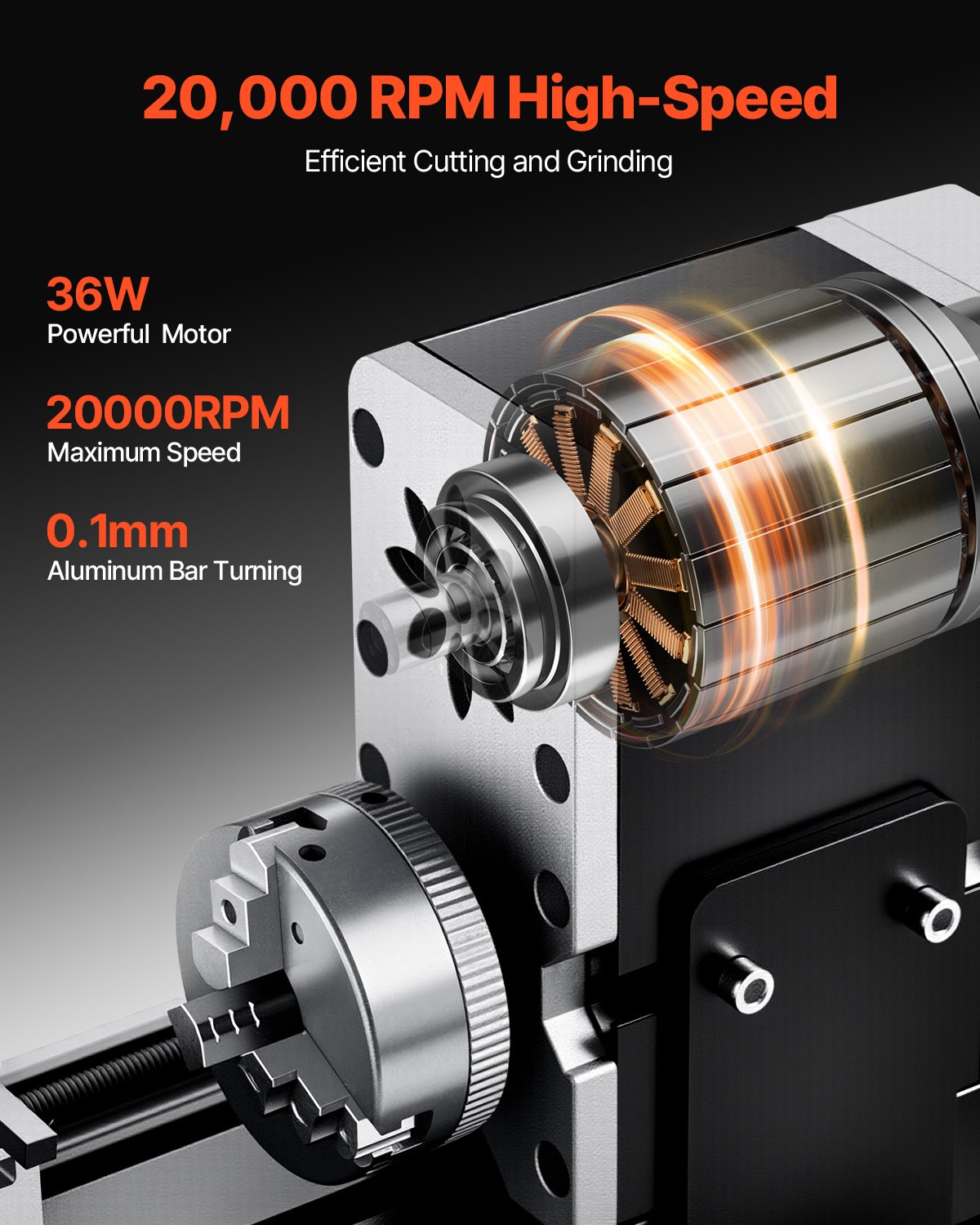 VEVOR Μίνι Τόρνος Μετάλλου 2,76 x 5,12 ίντσες Τόρνος Μετάλλου Ισχυρός 20.000 Σ.Α.Λ. 36W VEVOR Μίνι Τόρνος Μετάλλου 2,76 x 5,12 ίντσες Τόρνος Μετάλλου Ισχυρός 20.000 Σ.Α.Λ. 36W