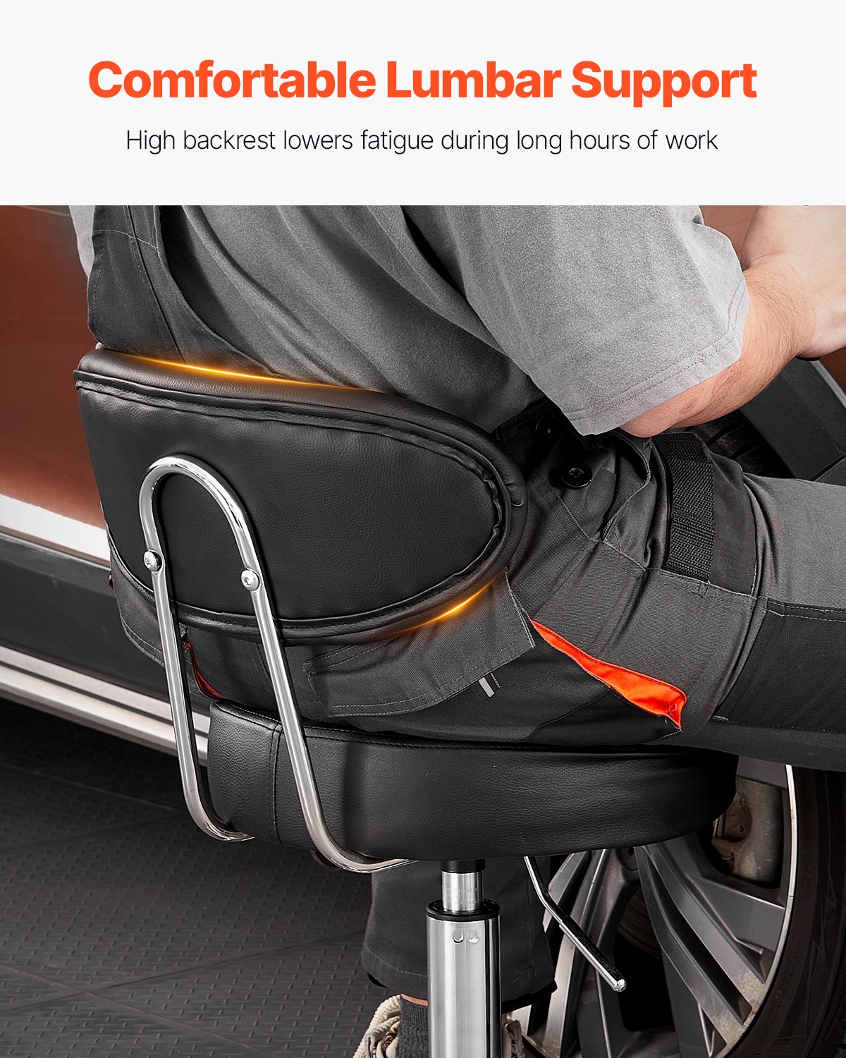 VEVOR Σκαμπό καταστήματος Ρυθμιζόμενο γκαράζ κάθισμα 300 λίβρες φορτίο με πλάτη και ρόδες VEVOR Σκαμπό καταστήματος Ρυθμιζόμενο γκαράζ κάθισμα 300 λίβρες φορτίο με πλάτη και ρόδες