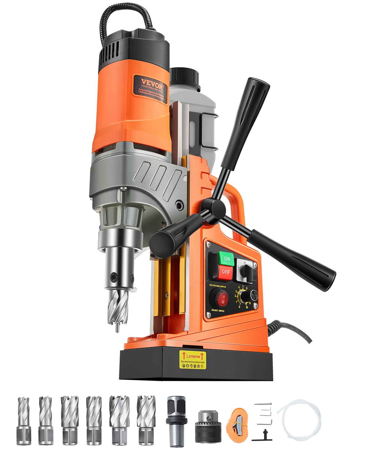 Magnetic Drill 1450W 2878 lbf Portable Mag Drill Press 2 in Boring Diameter Magnetic Drill 1450W 2878 lbf Portable Mag Drill Press 2 in Boring Diameter