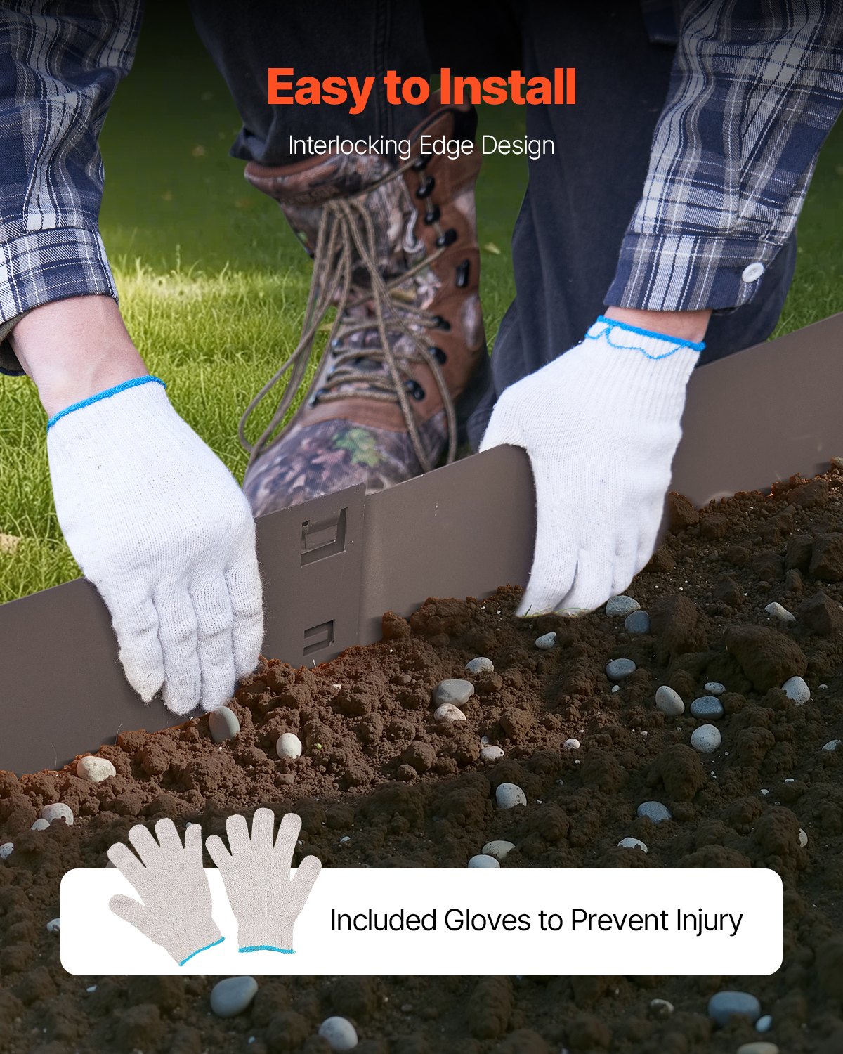 Ατσάλινες μπορντούρες τοπίου VEVOR, 5 τεμάχια, 39 x 3 ίντσες, ανθεκτικές στη σκουριά για αυλή, καφέ Ατσάλινες μπορντούρες τοπίου VEVOR, 5 τεμάχια, 39 x 3 ίντσες, ανθεκτικές στη σκουριά για αυλή, καφέ