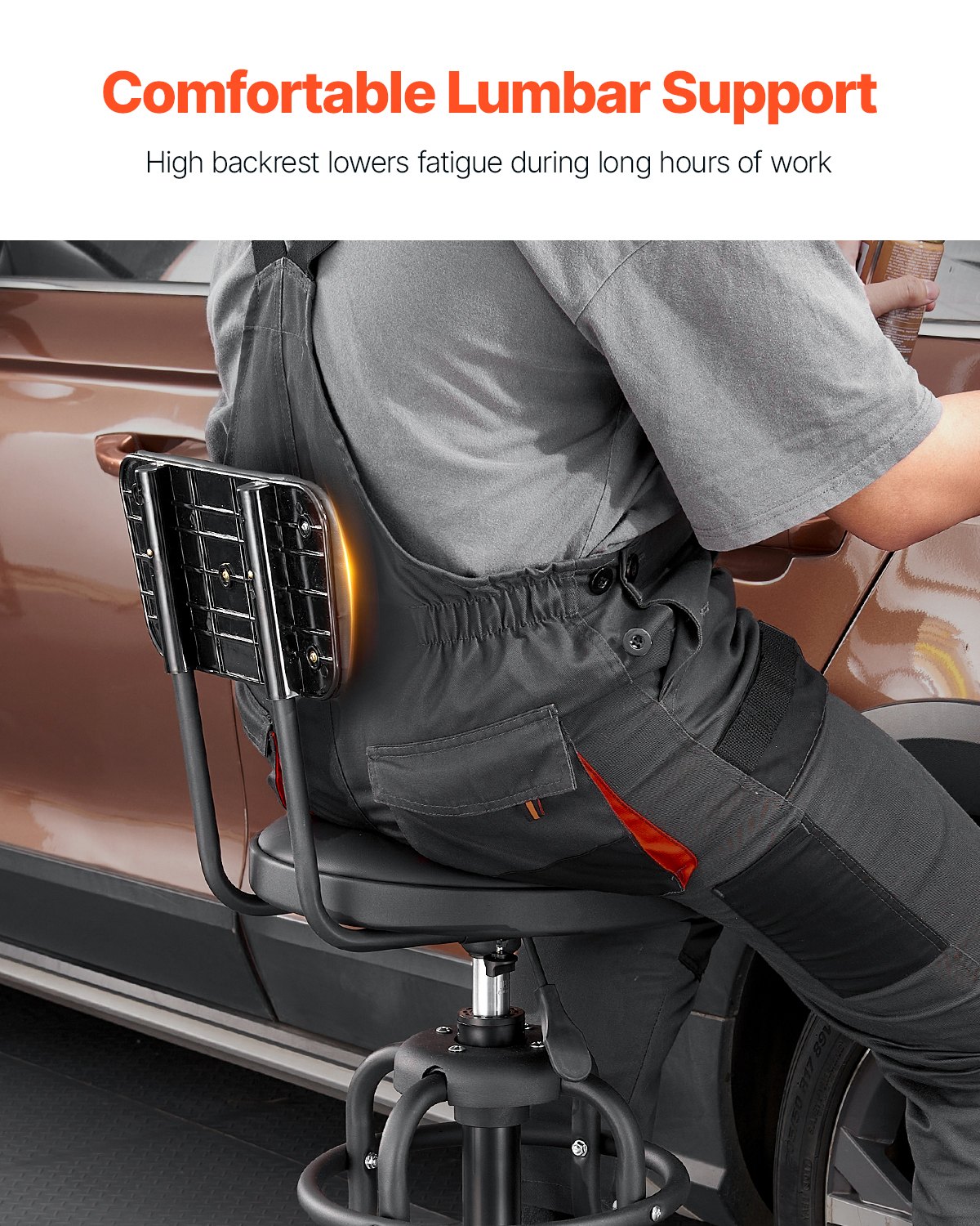 VEVOR Σκαμπό καταστήματος Ρυθμιζόμενο ύψος Γκαράζ Κάθισμα εργασίας 300 λίβρες φορτίο με πλάτη VEVOR Σκαμπό καταστήματος Ρυθμιζόμενο ύψος Γκαράζ Κάθισμα εργασίας 300 λίβρες φορτίο με πλάτη