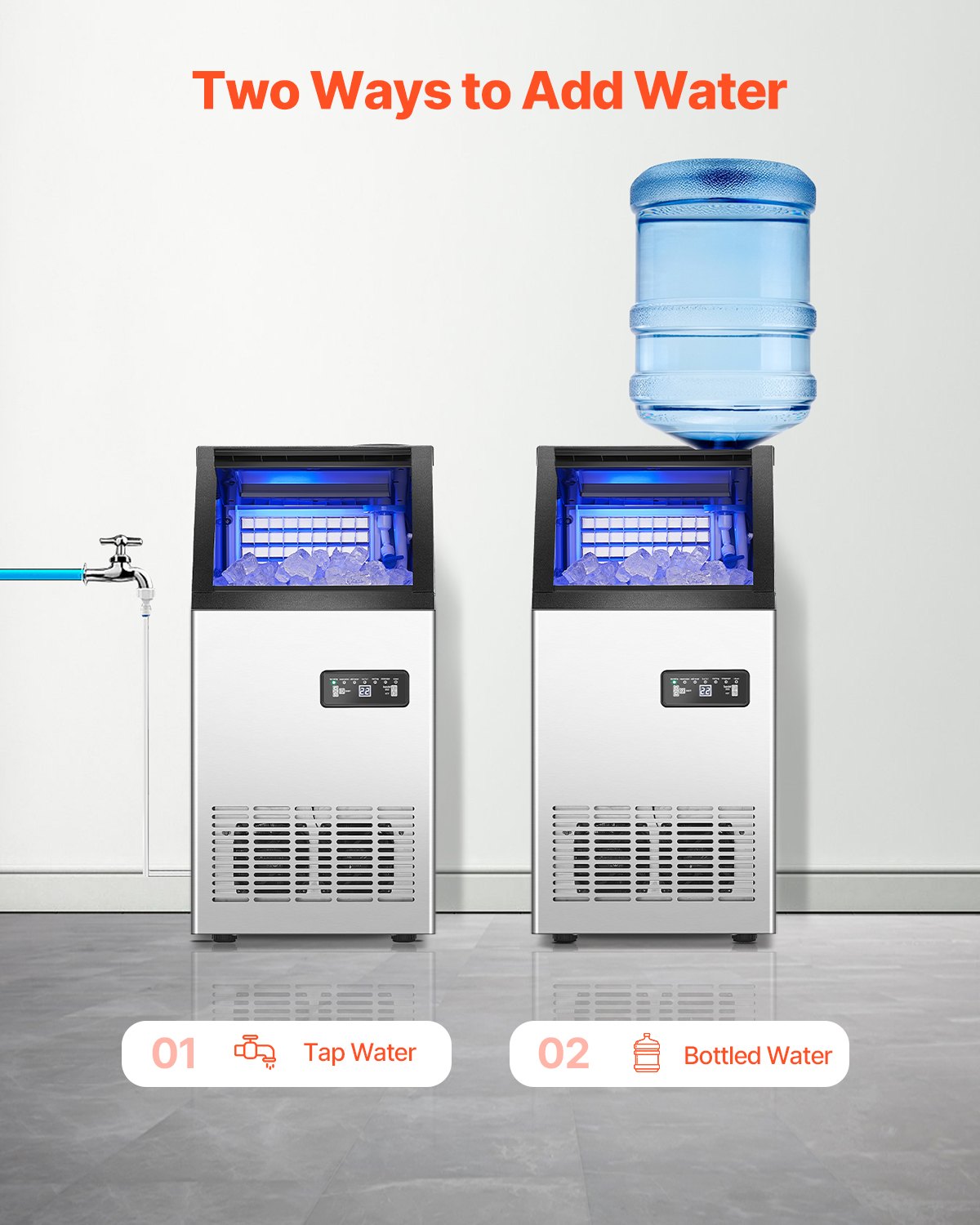 VEVOR Commercial Ice Maker Ανεξάρτητη Μηχανή Ντουλάπας 80lbs/24H 36 Ice Cubes VEVOR Commercial Ice Maker Ανεξάρτητη Μηχανή Ντουλάπας 80lbs/24H 36 Ice Cubes