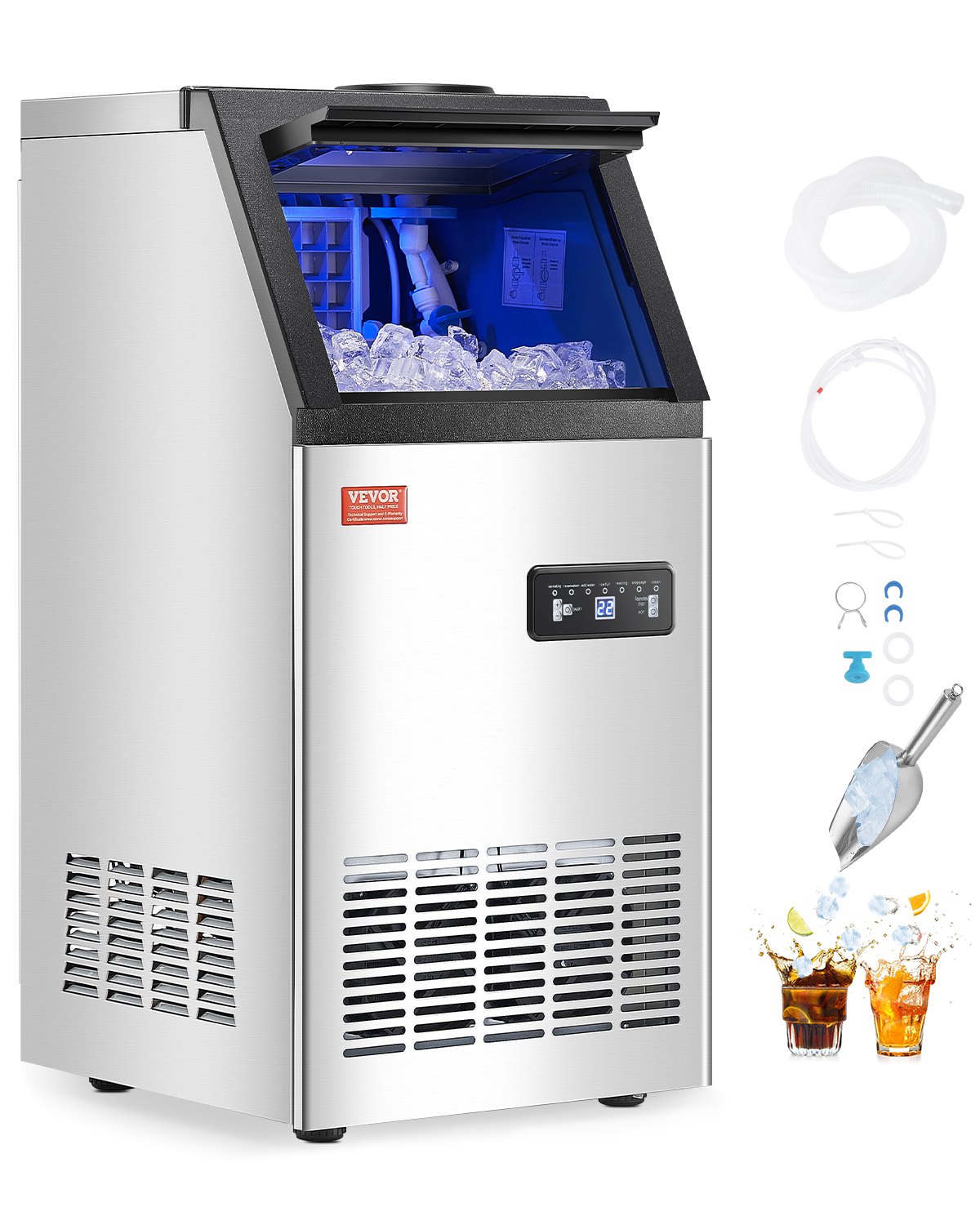 VEVOR Commercial Ice Maker Ανεξάρτητη Μηχανή Ντουλάπας 80lbs/24H 36 Ice Cubes VEVOR Commercial Ice Maker Ανεξάρτητη Μηχανή Ντουλάπας 80lbs/24H 36 Ice Cubes