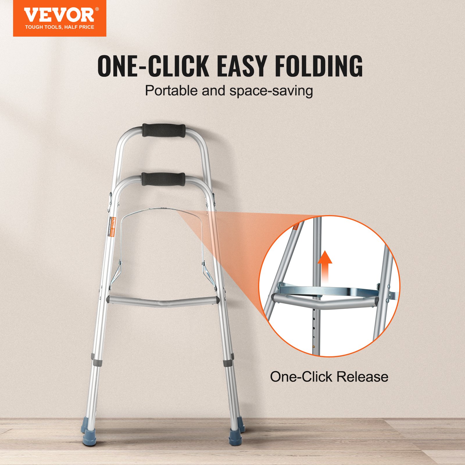 VEVOR Folding Hemi Walker One Arm Mobility Walker για ηλικιωμένους και ρυθμιζόμενο ύψος VEVOR Folding Hemi Walker One Arm Mobility Walker για ηλικιωμένους και ρυθμιζόμενο ύψος