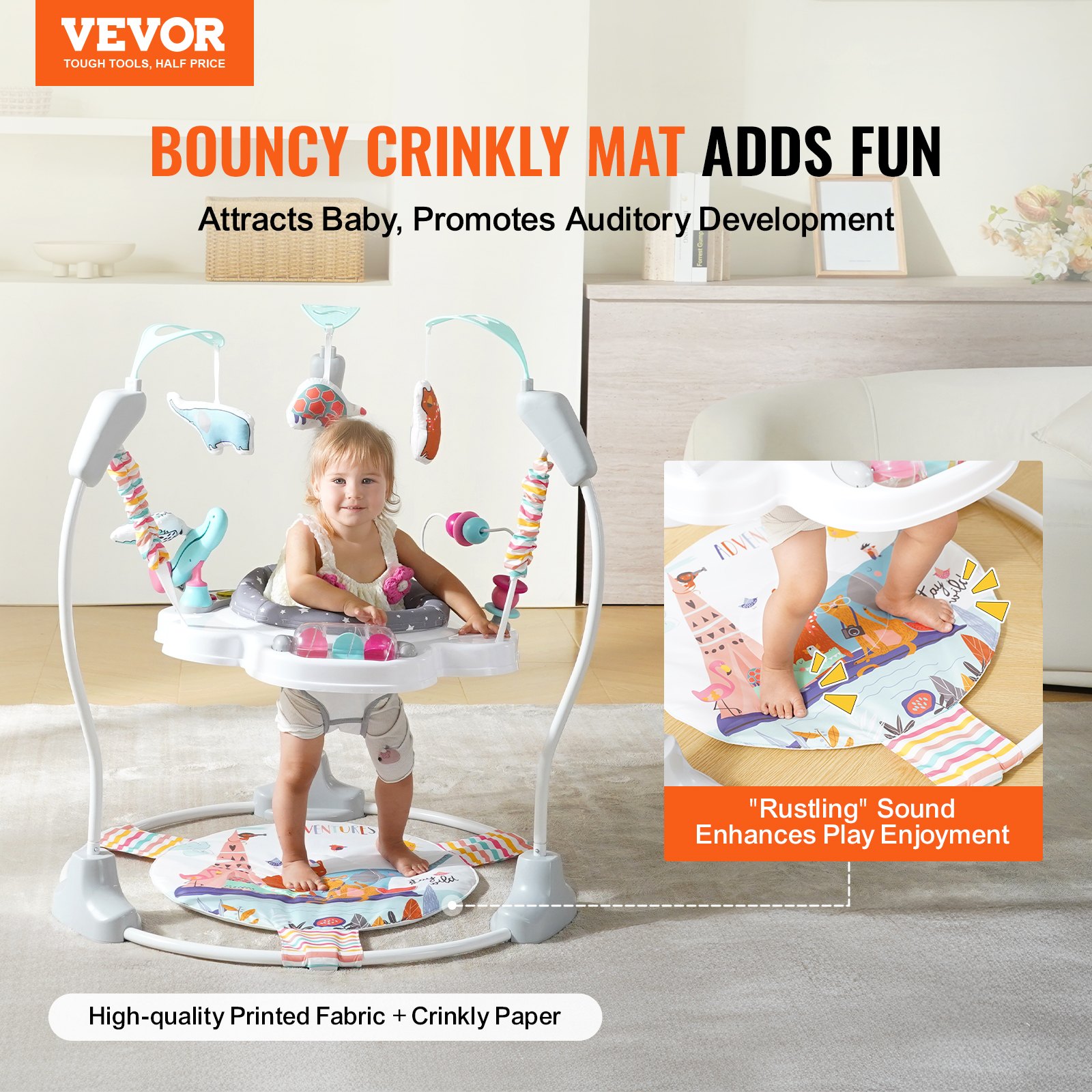 VEVOR Baby Bouncer Activity Center Baby Jumper Jumperoo με Toys Music Lights VEVOR Baby Bouncer Activity Center Baby Jumper Jumperoo με Toys Music Lights