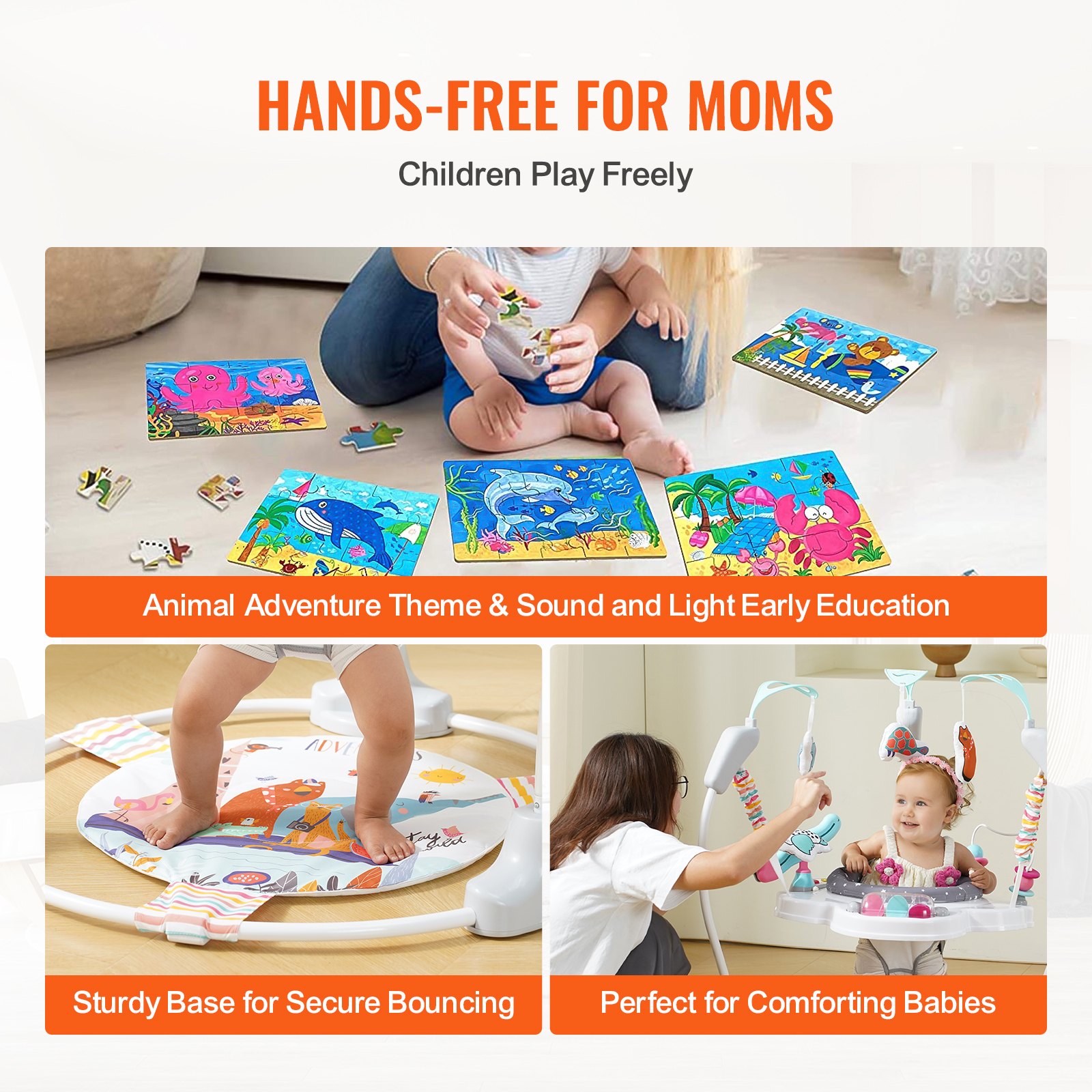 VEVOR Baby Bouncer Activity Center Baby Jumper Jumperoo με Toys Music Lights VEVOR Baby Bouncer Activity Center Baby Jumper Jumperoo με Toys Music Lights