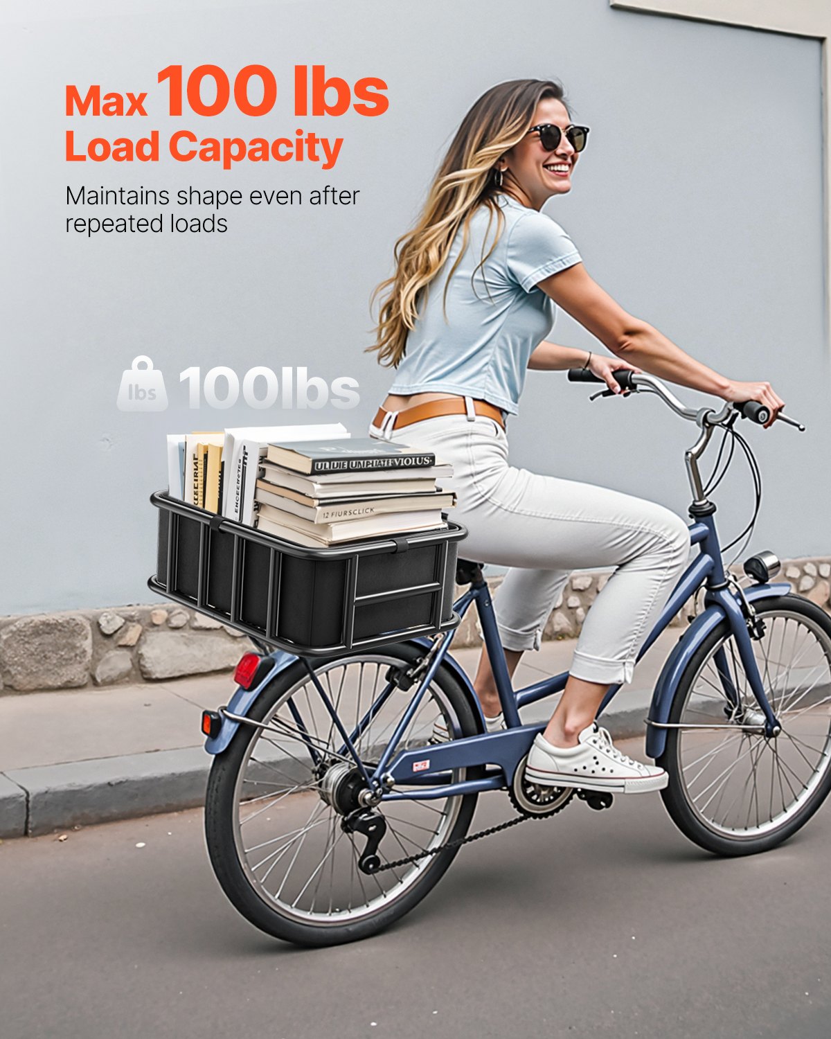 VEVOR Πίσω καλάθι ποδηλάτου Μεσαίο δίχτυ φορτίου καλαθιού ποδηλάτου, αδιάβροχο κάλυμμα VEVOR Πίσω καλάθι ποδηλάτου Μεσαίο δίχτυ φορτίου καλαθιού ποδηλάτου, αδιάβροχο κάλυμμα