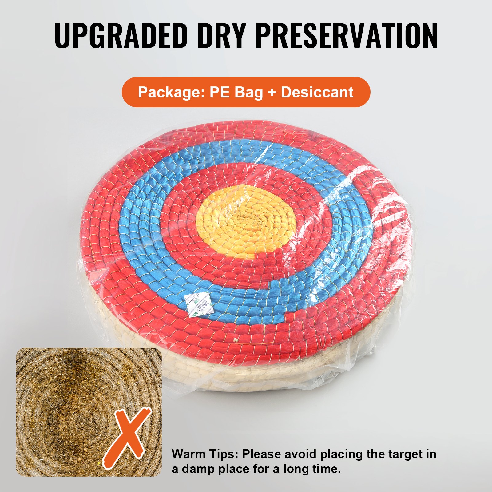 VEVOR Archery Target, 5 Layers 20" Arrow Target, Traditional Solid Straw Στρογγυλό τόξο σκοποβολής στόχου τοξοβολίας, Χειροποίητος στόχος βέλους, χρωματιστός στόχος σχοινιού για εξάσκηση σκοποβολής για κυνήγι στην πίσω αυλή VEVOR Archery Target, 5 Layers 20" Arrow Target, Traditional Solid Straw Στρογγυλό τόξο σκοποβολής στόχου τοξοβολίας, Χειροποίητος στόχος βέλους, χρωματιστός στόχος σχοινιού για εξάσκηση σκοποβολής για κυνήγι στην πίσω αυλή