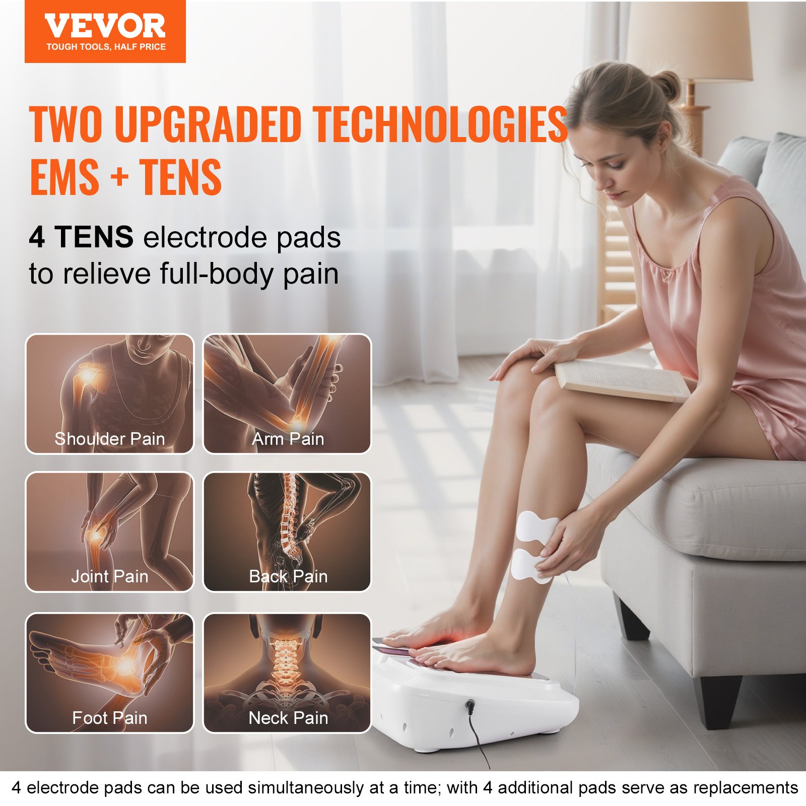 VEVOR Foot Circulation Stimulator με Heat EMS & TENS Foot Neuropathy Massager VEVOR Foot Circulation Stimulator με Heat EMS & TENS Foot Neuropathy Massager