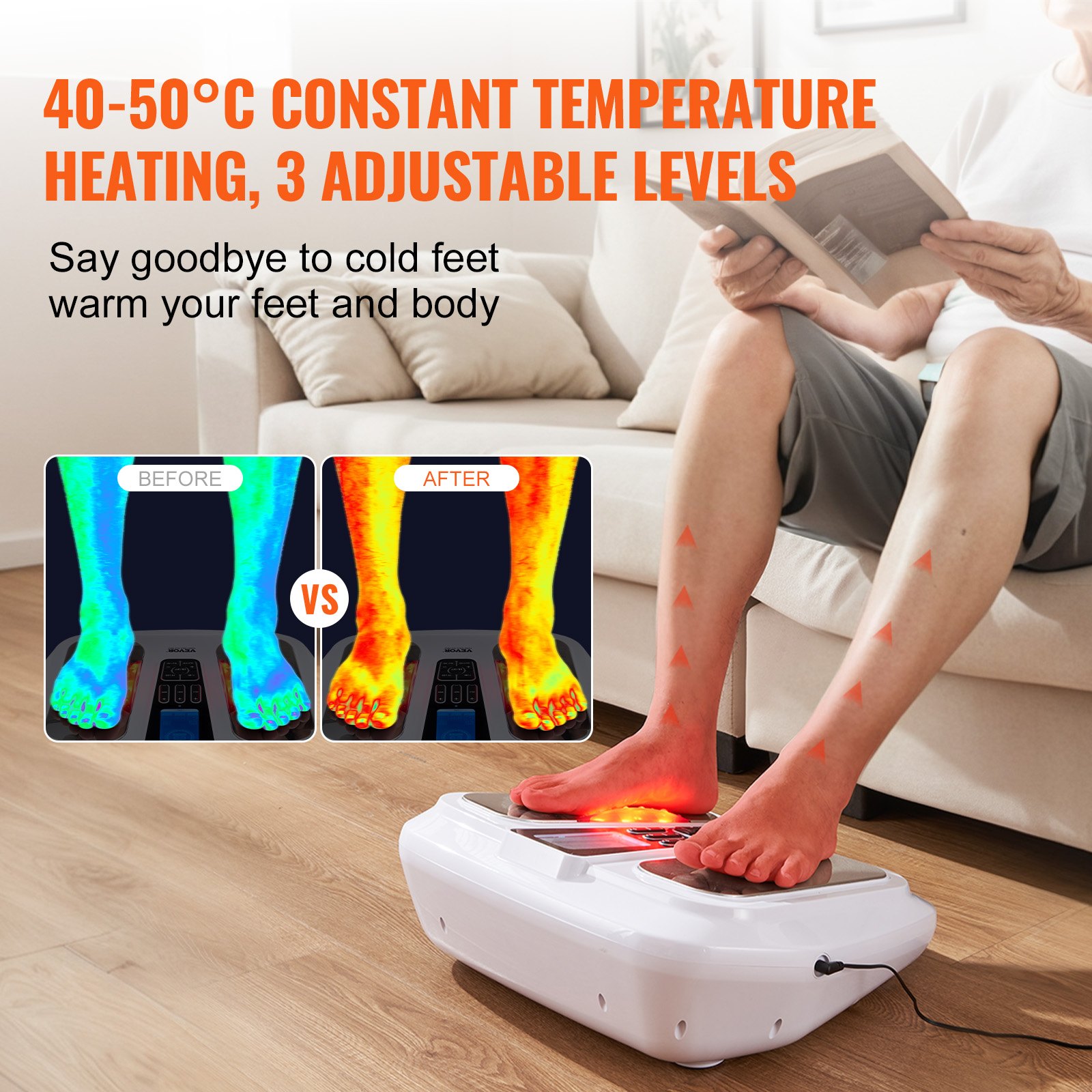 VEVOR Foot Circulation Stimulator με Heat EMS & TENS Foot Neuropathy Massager VEVOR Foot Circulation Stimulator με Heat EMS & TENS Foot Neuropathy Massager