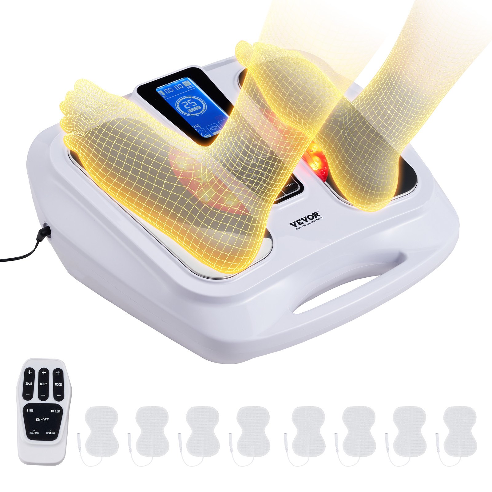 VEVOR Foot Circulation Stimulator με Heat EMS & TENS Foot Neuropathy Massager VEVOR Foot Circulation Stimulator με Heat EMS & TENS Foot Neuropathy Massager