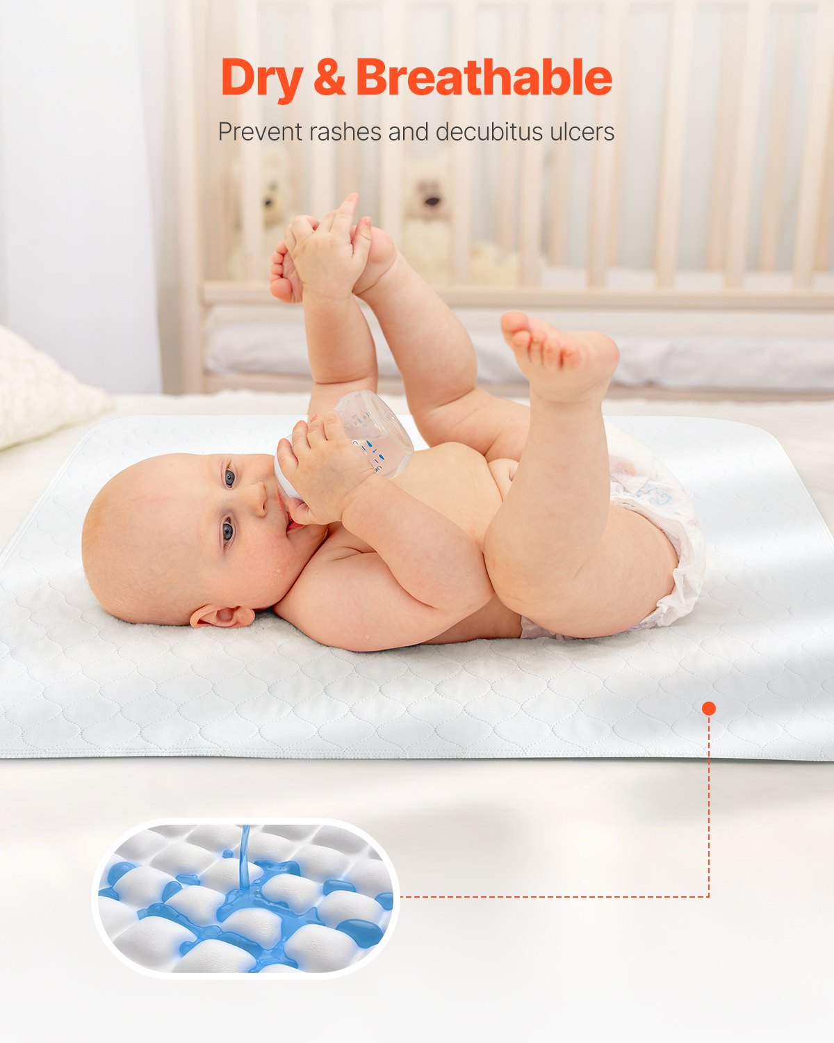 VEVOR Πλενόμενα κάτω μαξιλάρια 34" x 36" Επιθέματα ακράτειας 10-συσκευασίας Επιθέματα ενούρησης κρεβατιού VEVOR Πλενόμενα κάτω μαξιλάρια 34" x 36" Επιθέματα ακράτειας 10-συσκευασίας Επιθέματα ενούρησης κρεβατιού