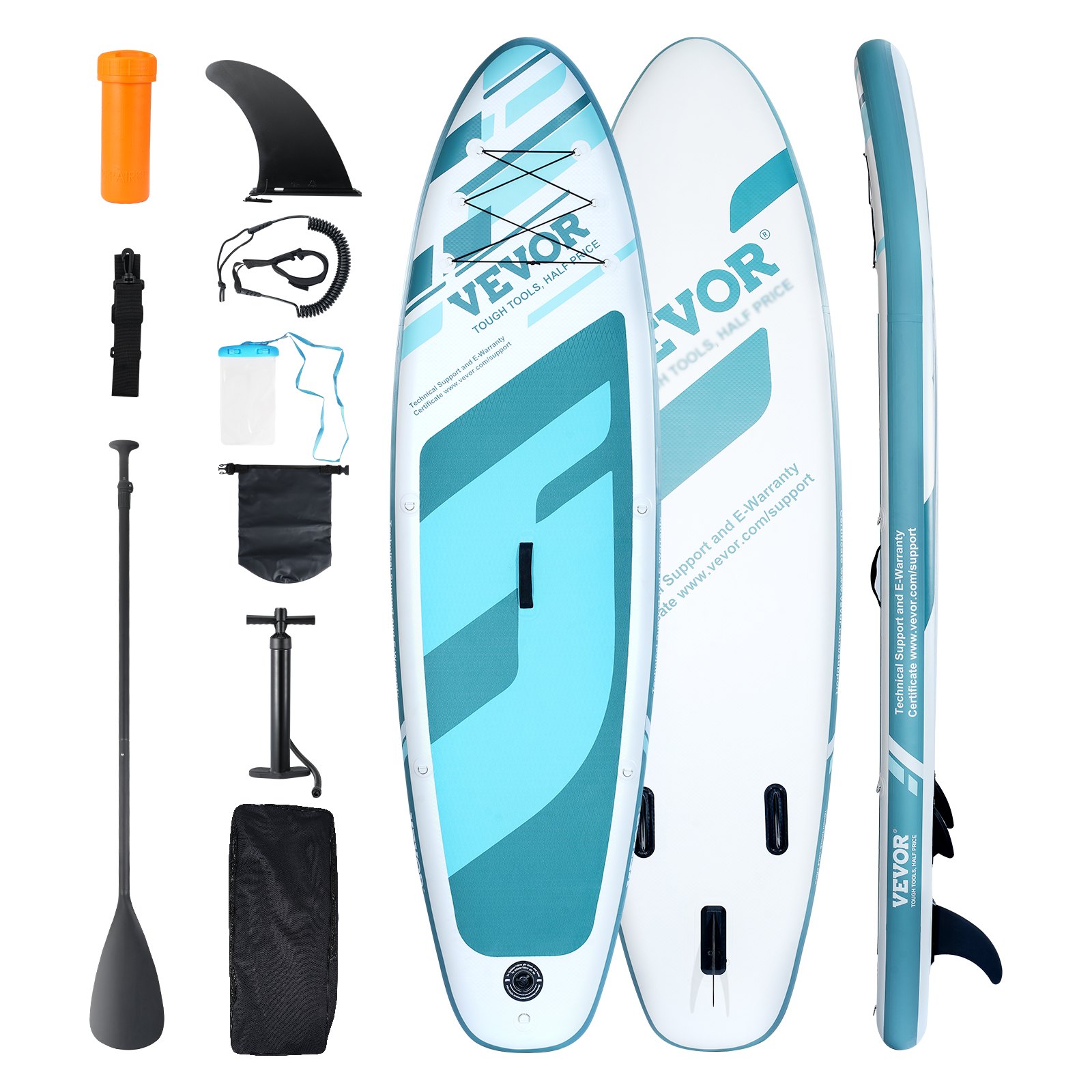 VEVOR Φουσκωτό Stand Up Paddle Board, 11' x 33" x 6" Wide SUP Paddleboard, με αξεσουάρ σανίδας, αντλία, κουπί, πτερύγιο, τσάντα τηλεφώνου, σακίδιο πλάτης, λουρί αστραγάλου, κιτ επισκευής, αντιολισθητικό κατάστρωμα για νέους και ενήλικες VEVOR Φουσκωτό Stand Up Paddle Board, 11' x 33" x 6" Wide SUP Paddleboard, με αξεσουάρ σανίδας, αντλία, κουπί, πτερύγιο, τσάντα τηλεφώνου, σακίδιο πλάτης, λουρί αστραγάλου, κιτ επισκευής, αντιολισθητικό κατάστρωμα για νέους και ενήλικες