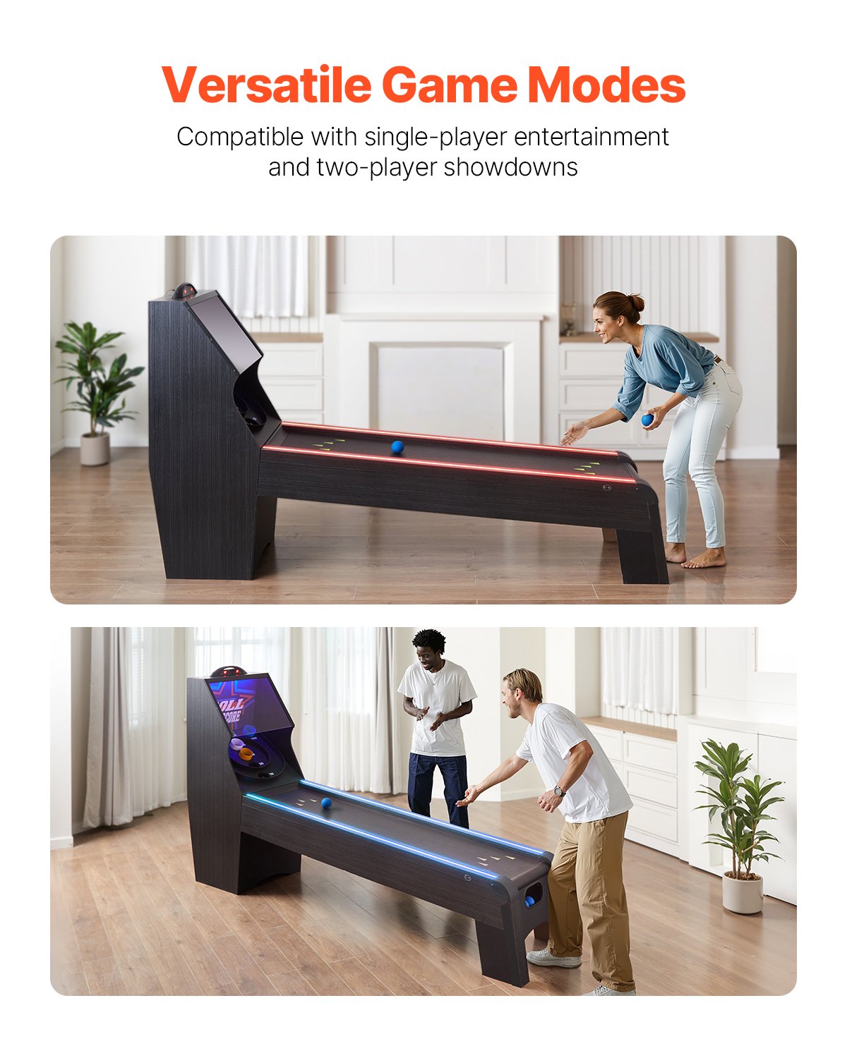 VEVOR 9 ft Roll & Score Arcade Τραπέζι παιχνιδιών Ηλεκτρονικός σκόρερ Αίθουσα παιχνιδιών 4 μπάλες VEVOR 9 ft Roll & Score Arcade Τραπέζι παιχνιδιών Ηλεκτρονικός σκόρερ Αίθουσα παιχνιδιών 4 μπάλες