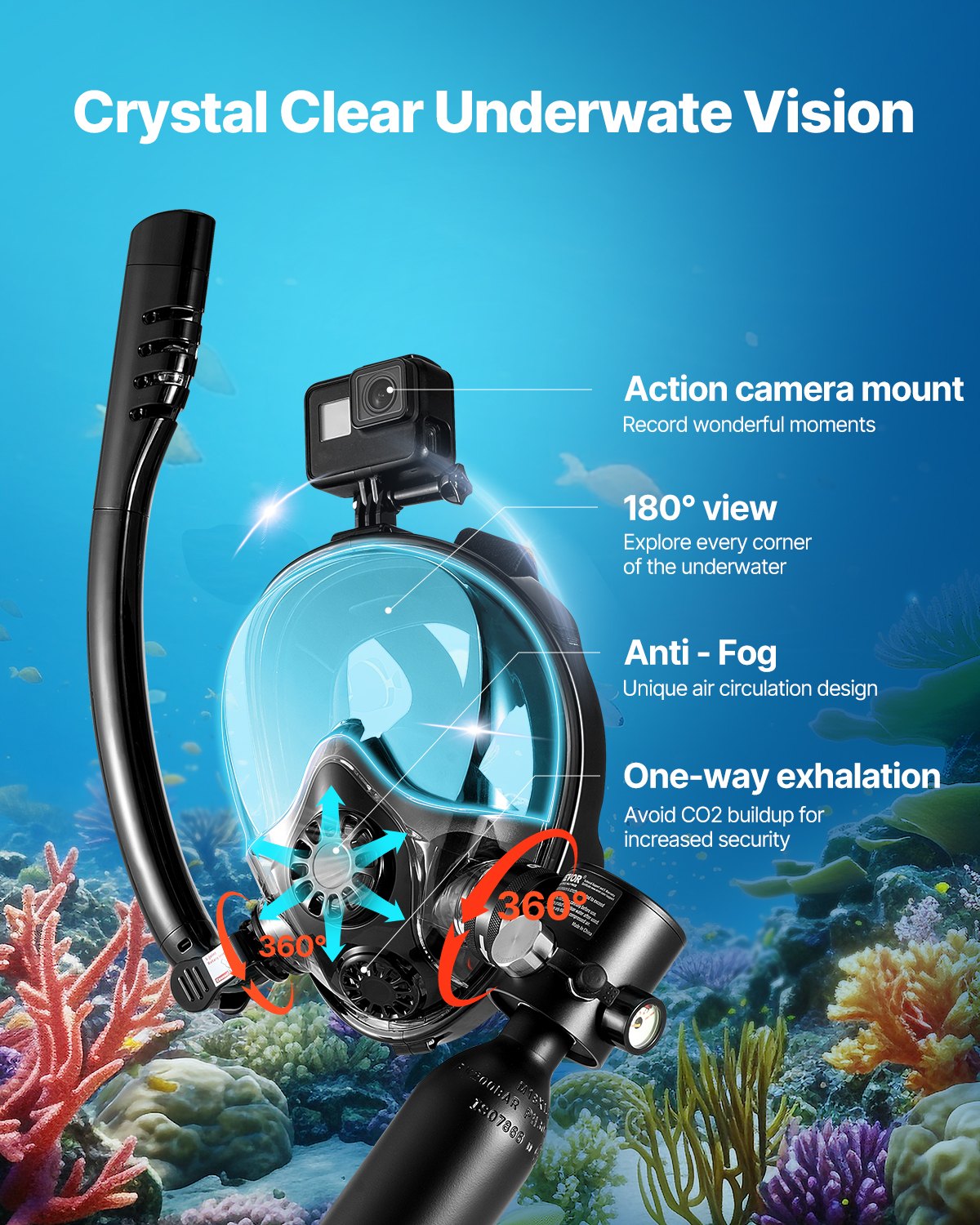 VEVOR 0,5L Scuba Tank 32,81 ft Depth Diving Φορητή δεξαμενή κατάδυσης με αντλία VEVOR 0,5L Scuba Tank 32,81 ft Depth Diving Φορητή δεξαμενή κατάδυσης με αντλία