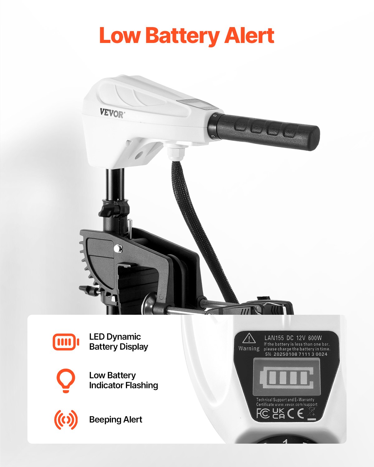 VEVOR 55lb 12V Ηλεκτρικός κινητήρας συρτής συρτής αλμυρού νερού Κινητήρας σκάφους VEVOR 55lb 12V Ηλεκτρικός κινητήρας συρτής συρτής αλμυρού νερού Κινητήρας σκάφους