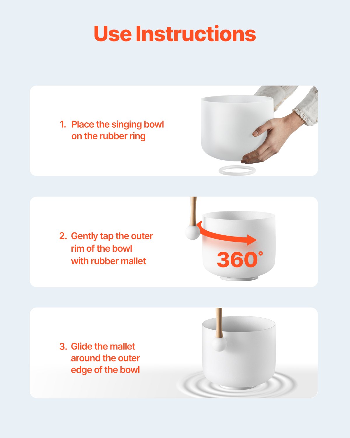 VEVOR Crystal Singing Bowl 8" F Note Heart Chakra Singing Bowl με τσάντα μεταφοράς VEVOR Crystal Singing Bowl 8" F Note Heart Chakra Singing Bowl με τσάντα μεταφοράς